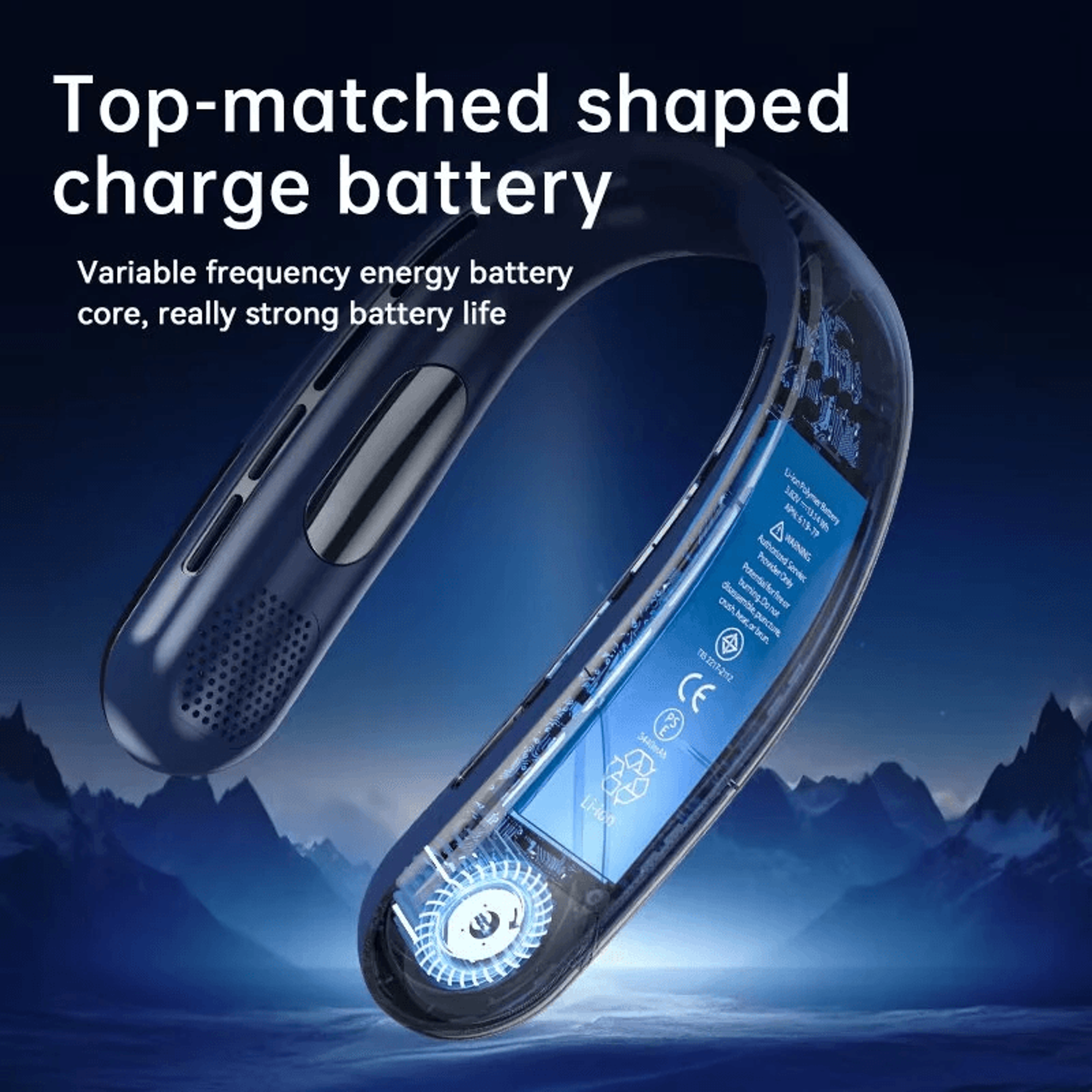 Cooling Portable Neck Fan With Speeds And LED Display 4