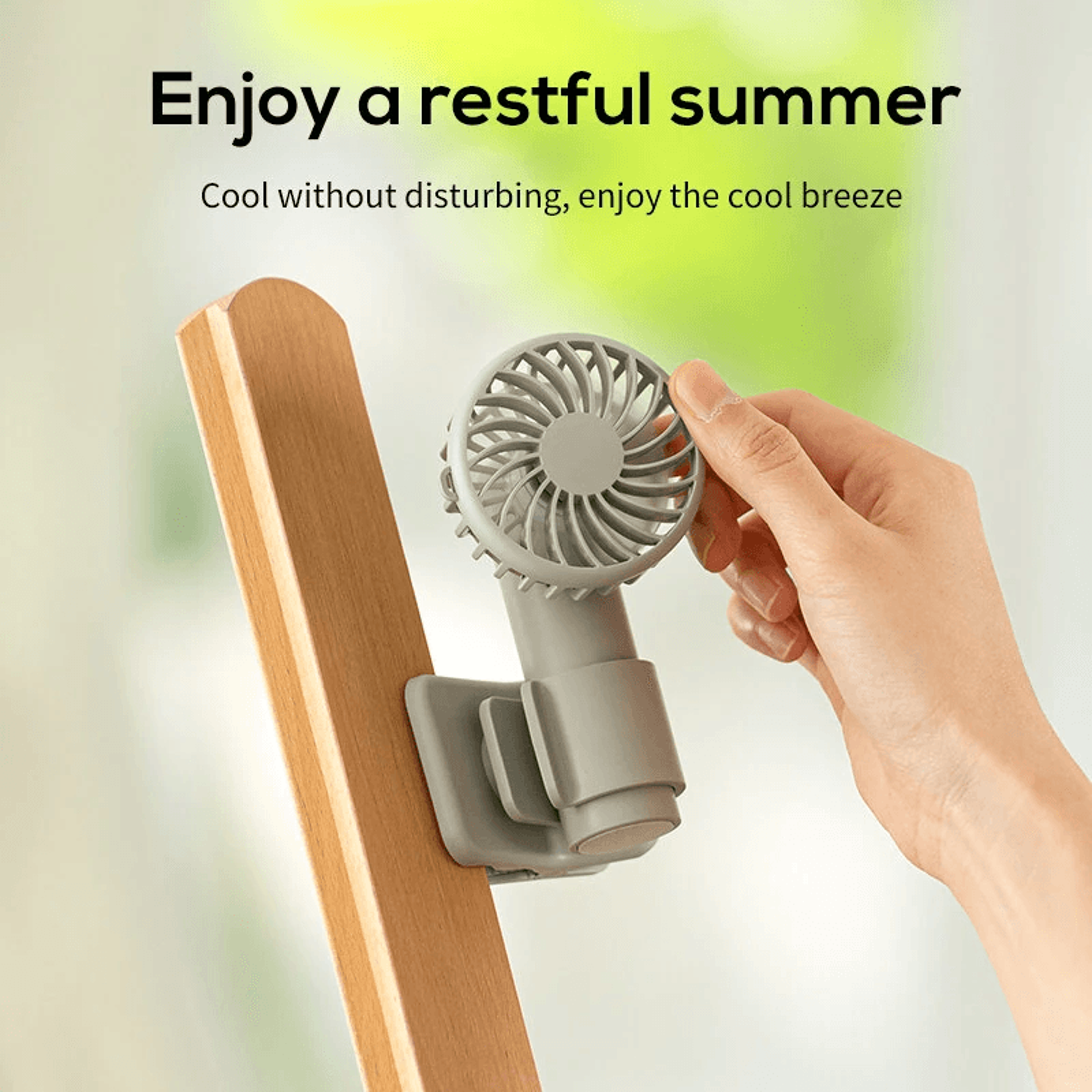 Portable Umbrella Clip Fan USB Rechargeable Speed Handheld Desk Fan 6
