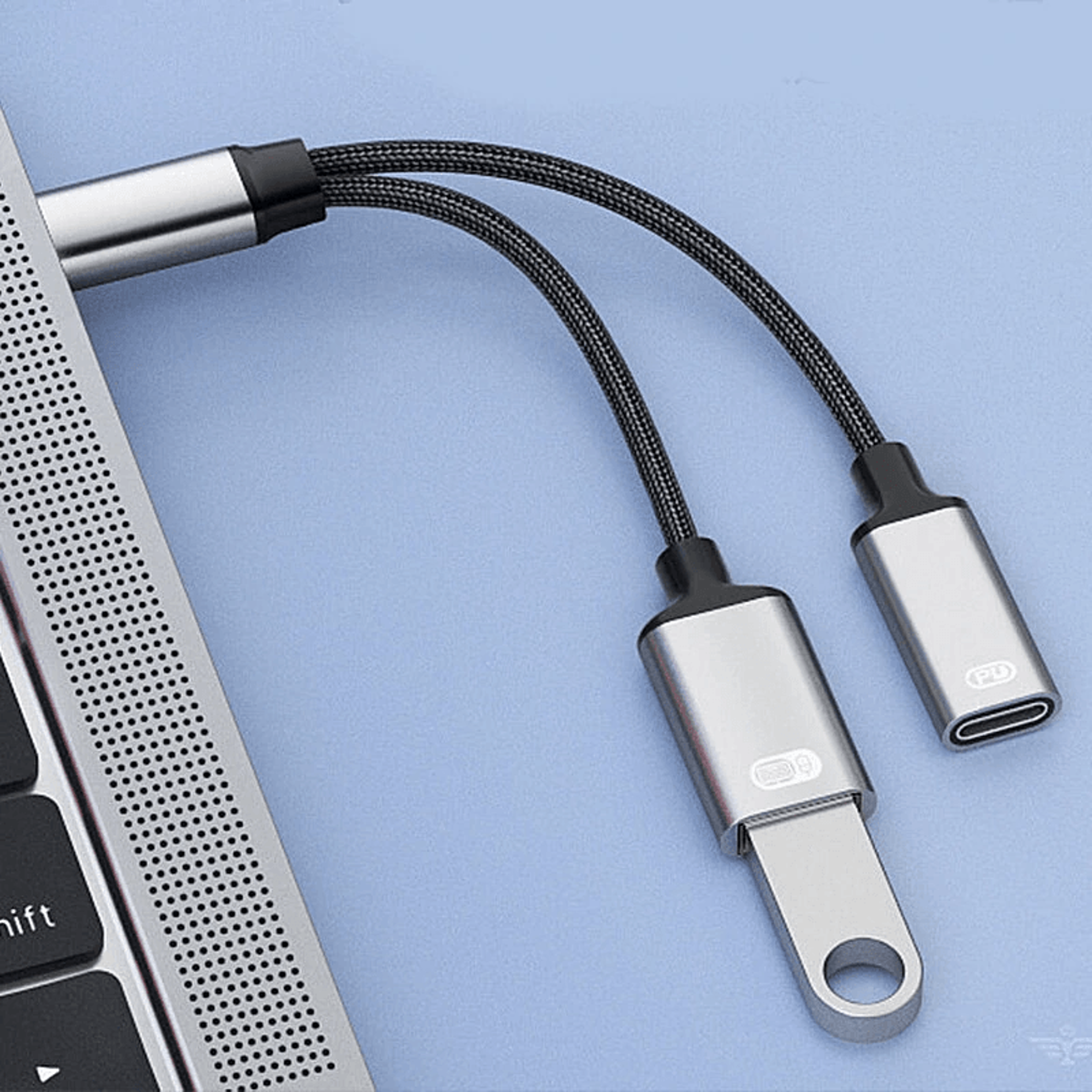 USB C Splitter Adapter With USB OTG And PD Fast Charging 2