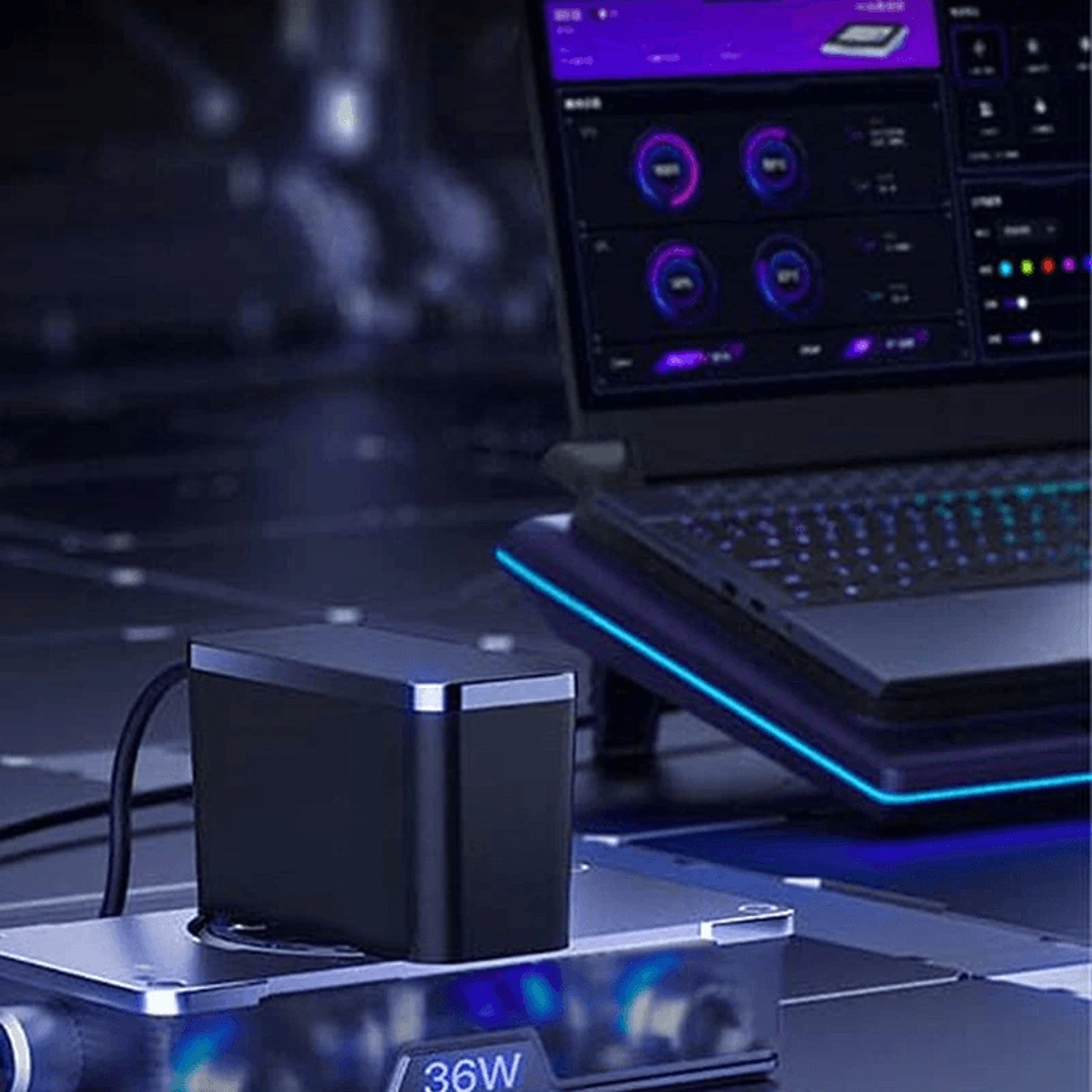 Gaming Laptop Cooler With Turbo Fan Smart Cooling Control And RGB Lighting 2