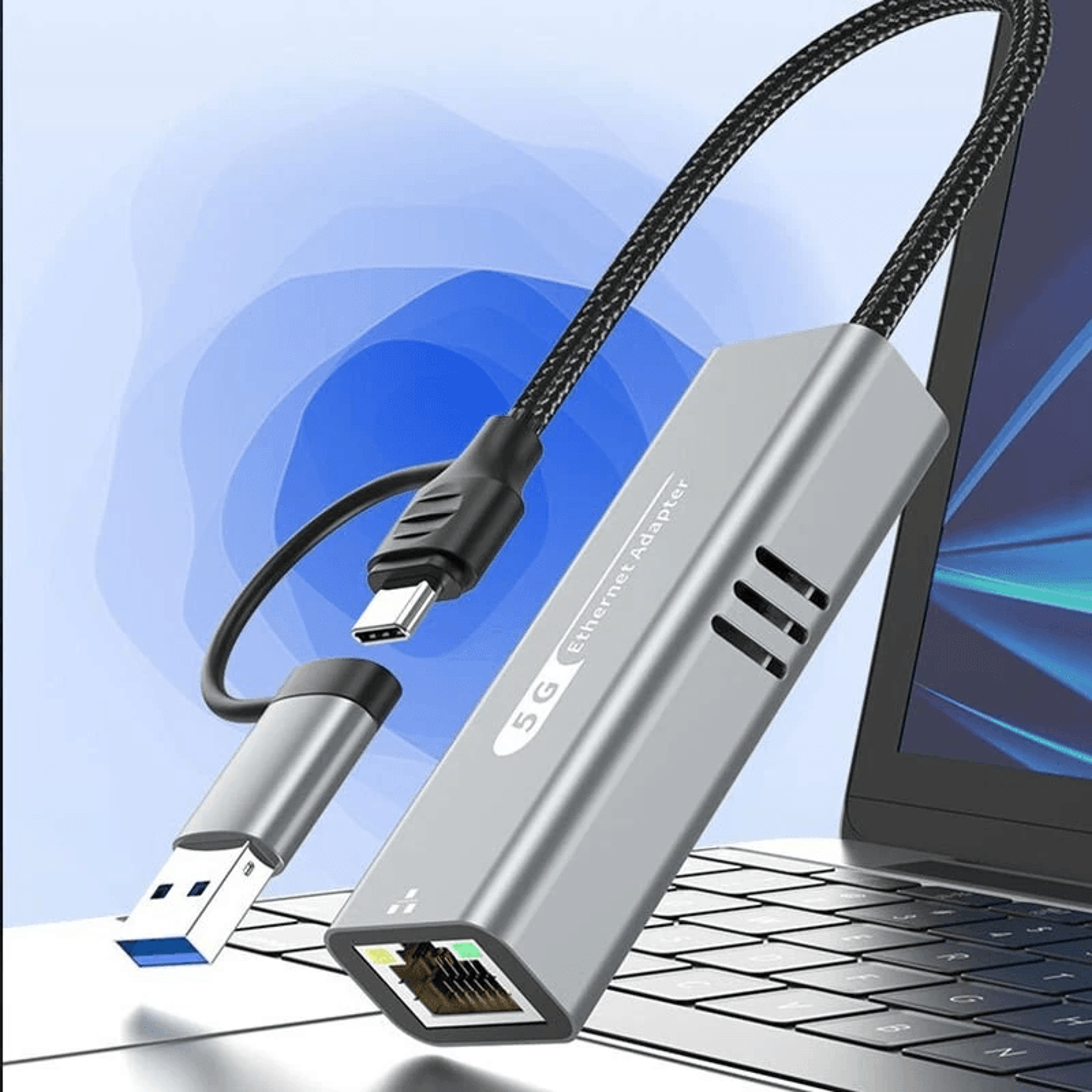 USB C To Ethernet Adapter With Plug And Play Wired Network Connection 5