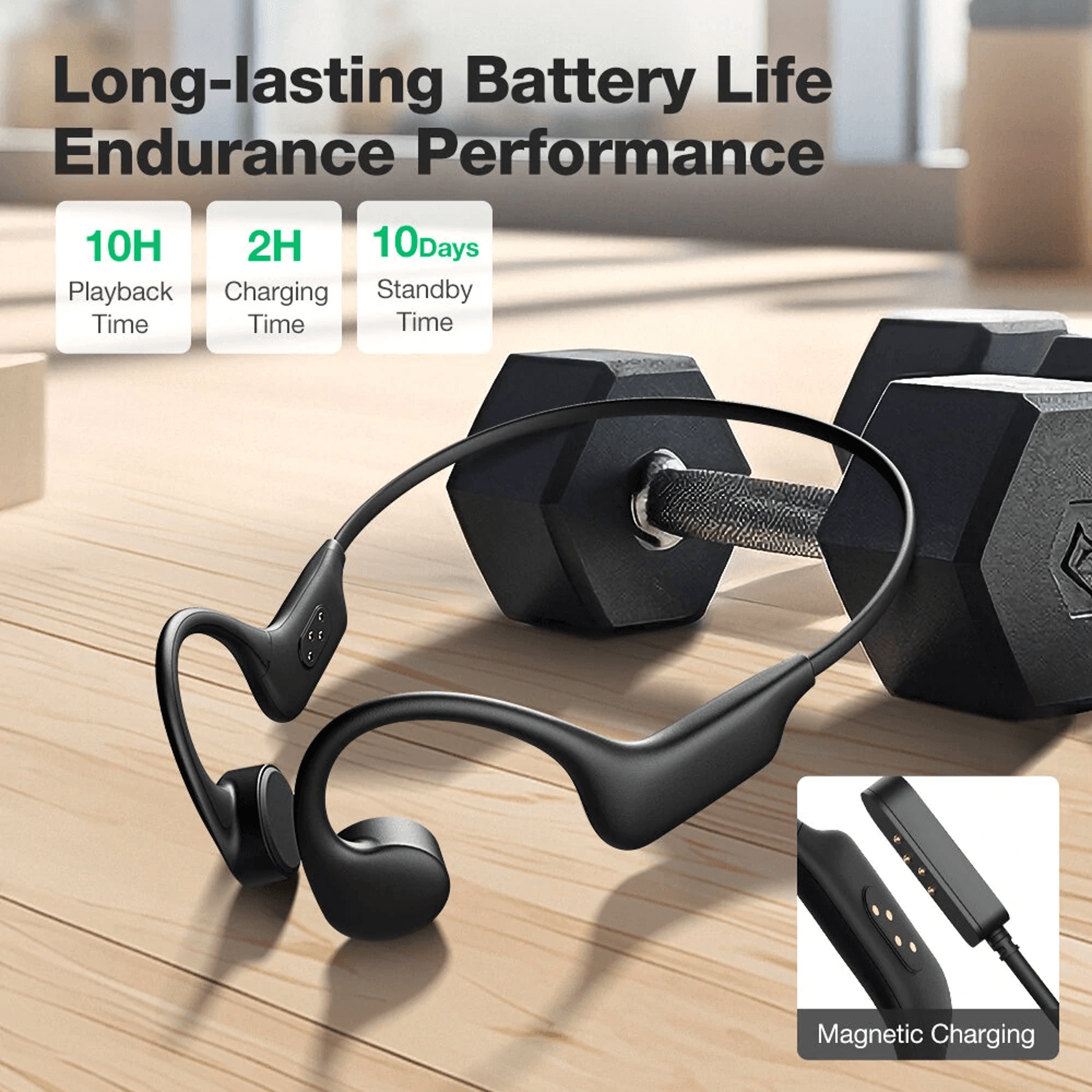 Open Ear Bone Conduction Headphones With Memory And Waterproof Design 2