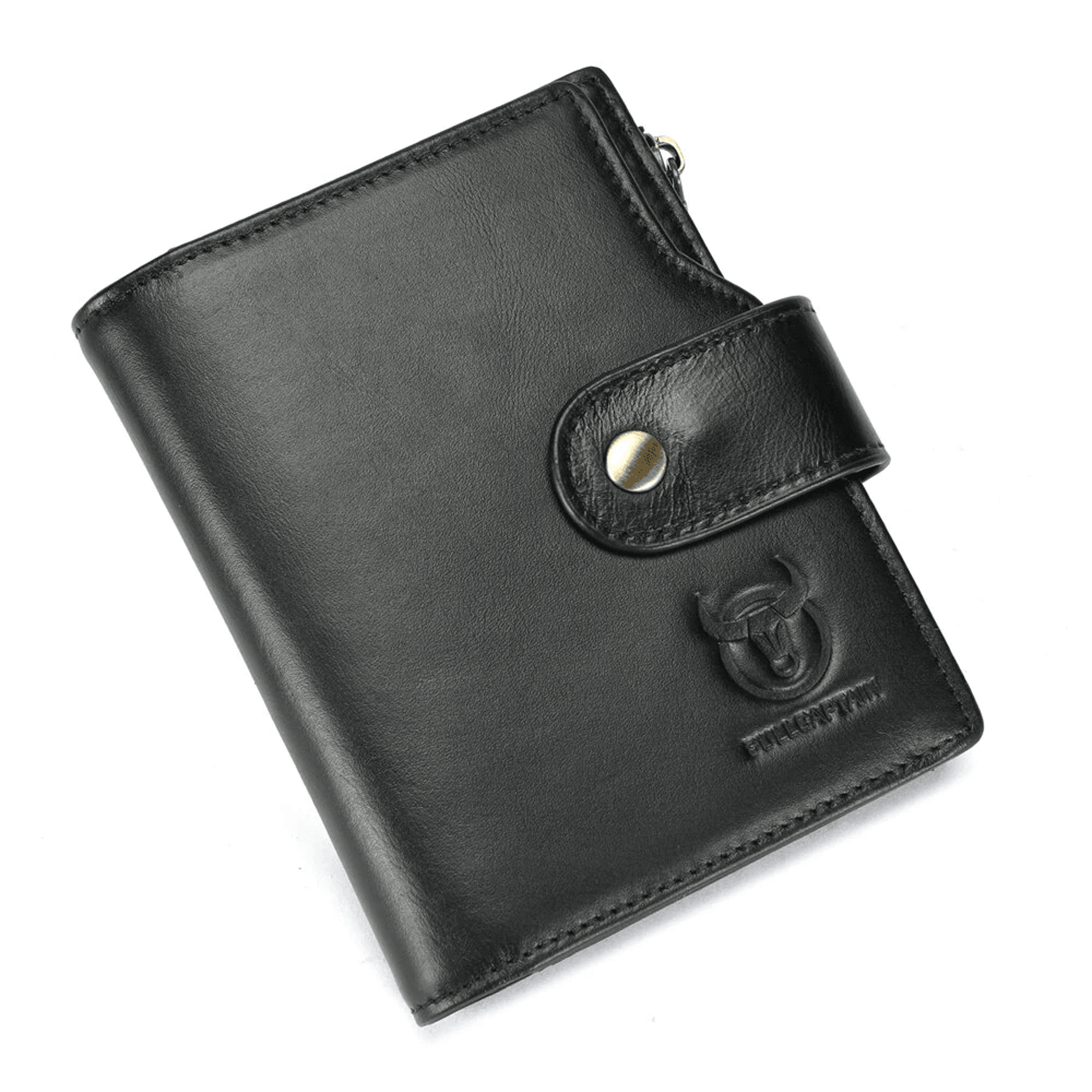 Top Grain Cowhide RFID Blocking Wallet For Men With Multi Card Storage And Coin Pocket 9