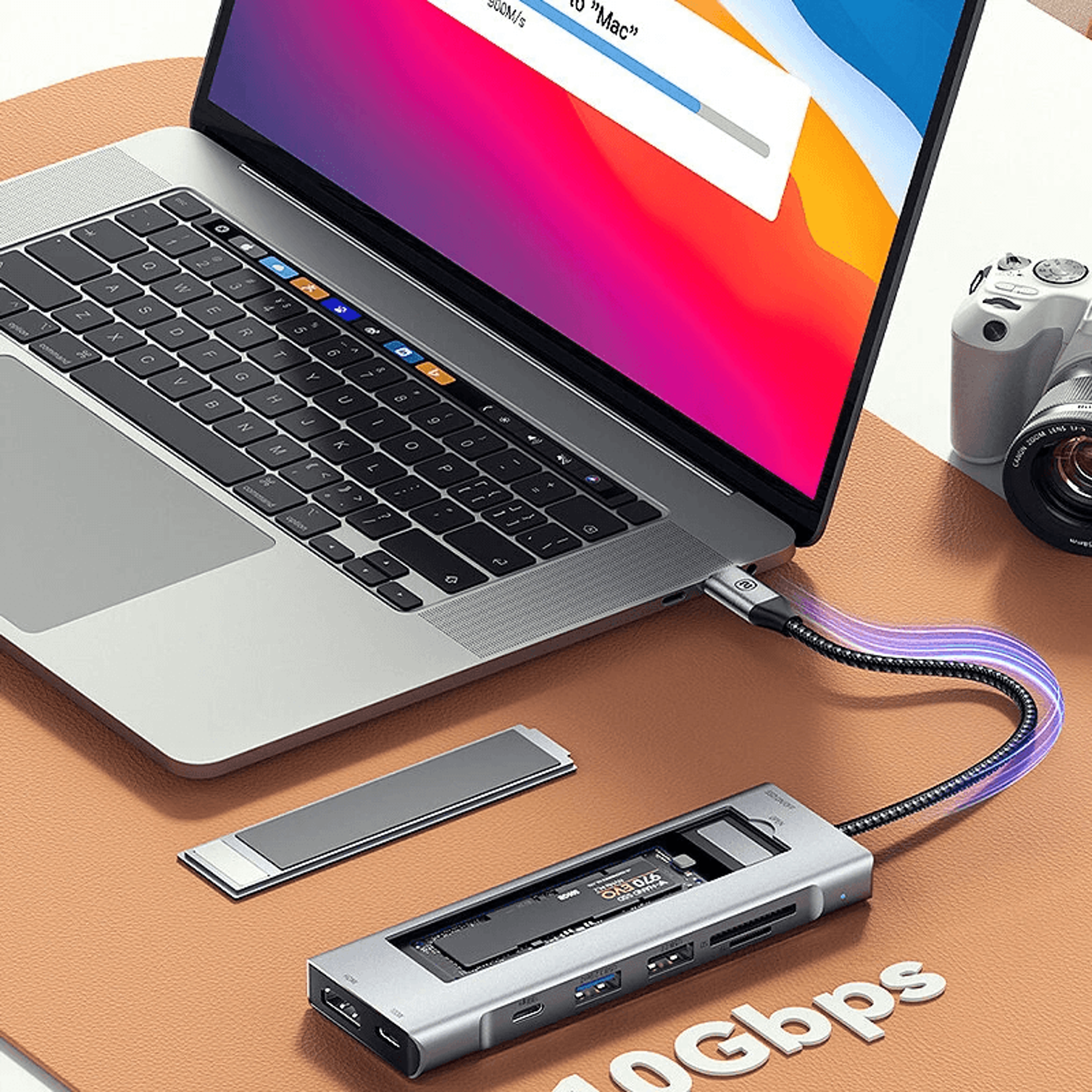 USB C Docking Station With SSD Storage PD And Gbps Data Hub 3