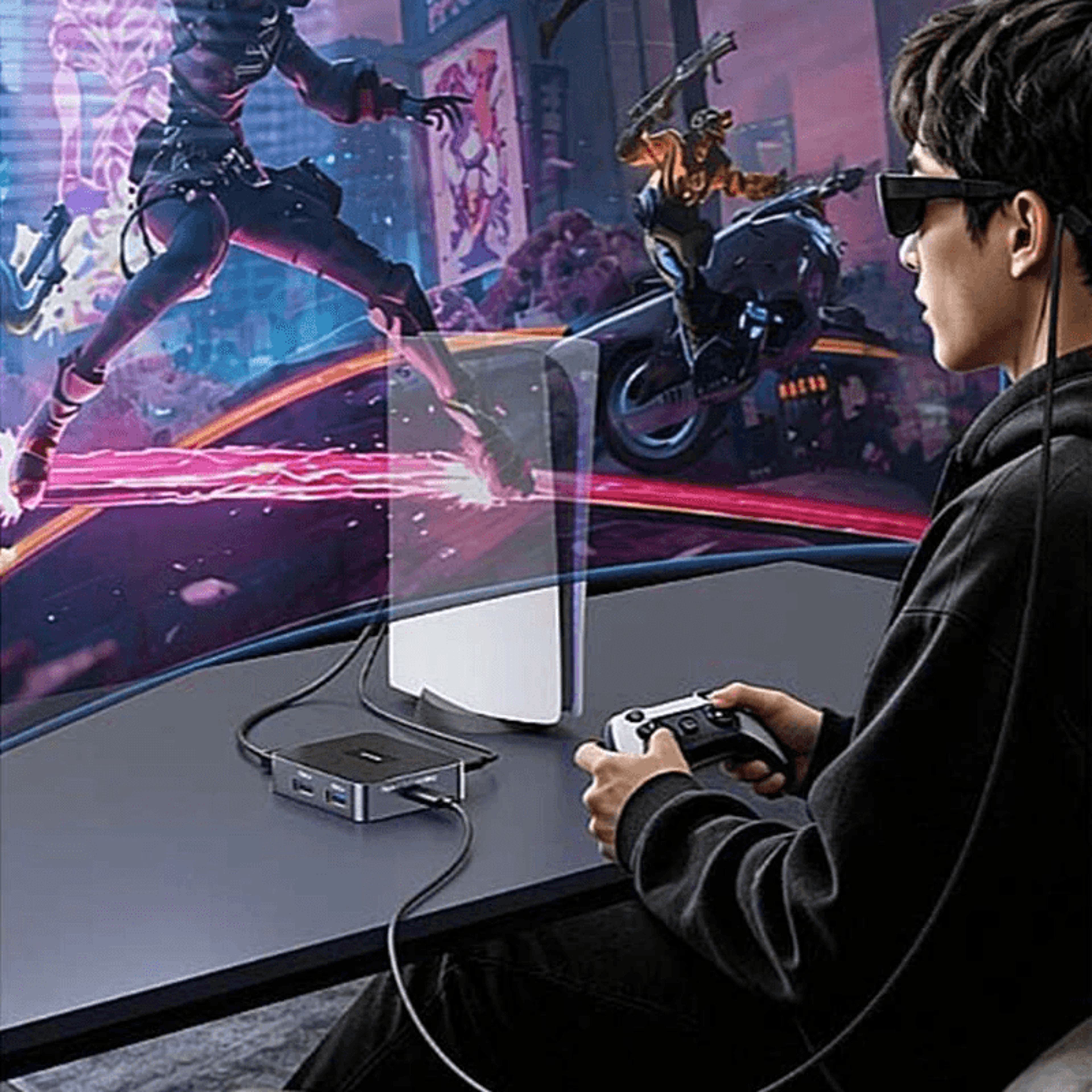 HDMI To USB C Adapter Hub For AR Glasses And Portable Monitors With And PD 3