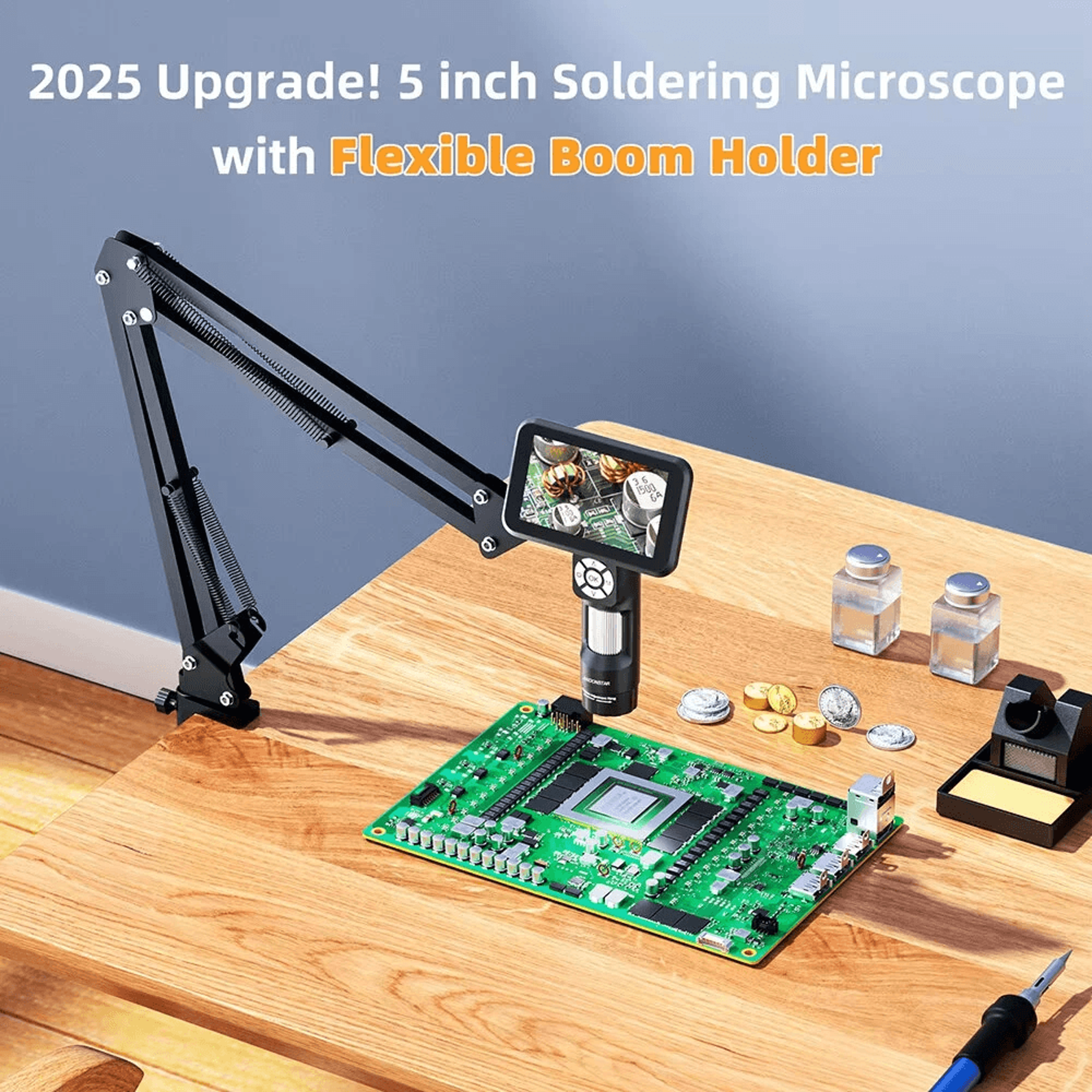 Digital Microscope With Magnification Flexible Arm And USB Output 6