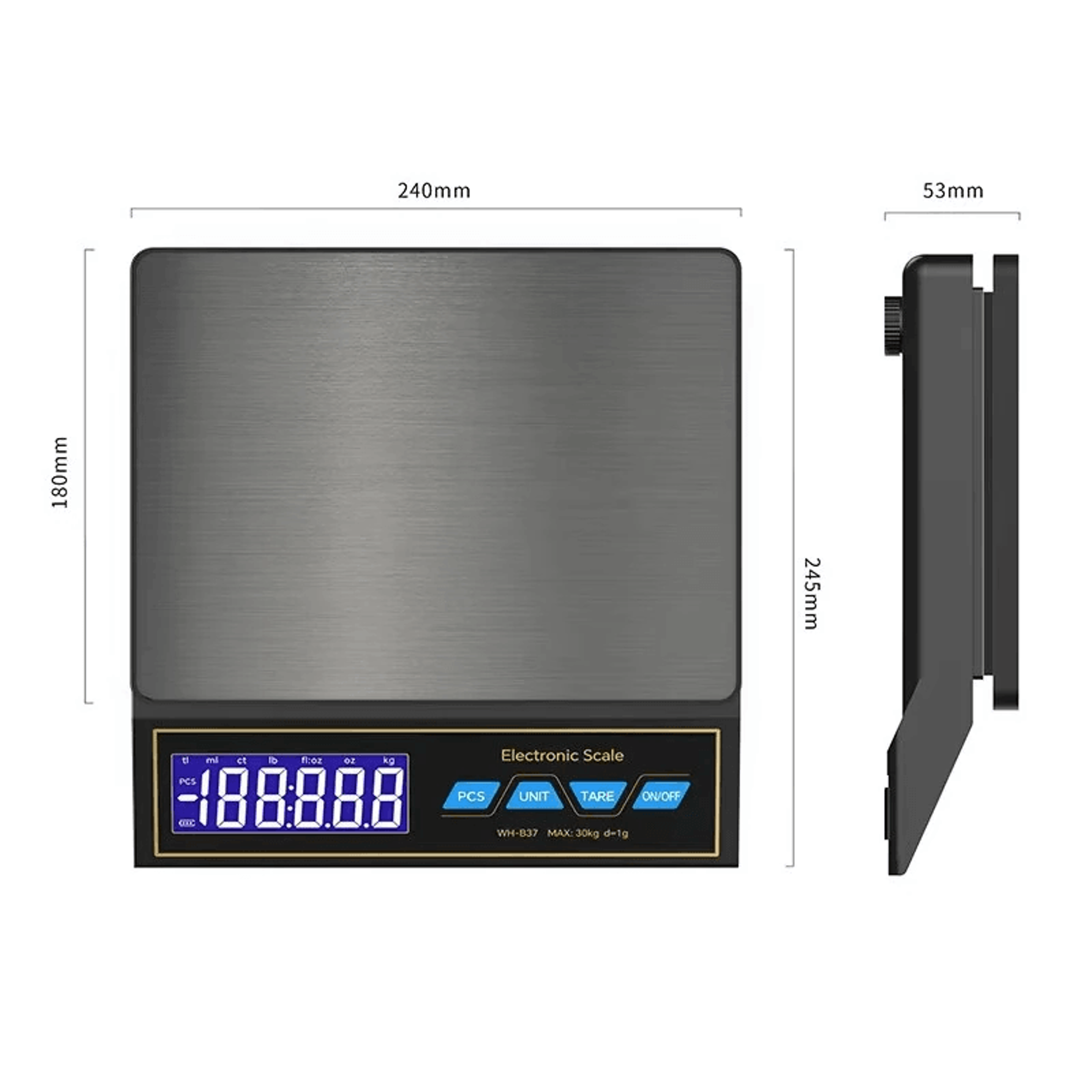 Rechargeable Digital Kitchen Scale With Capacity Precision And LCD Display 6