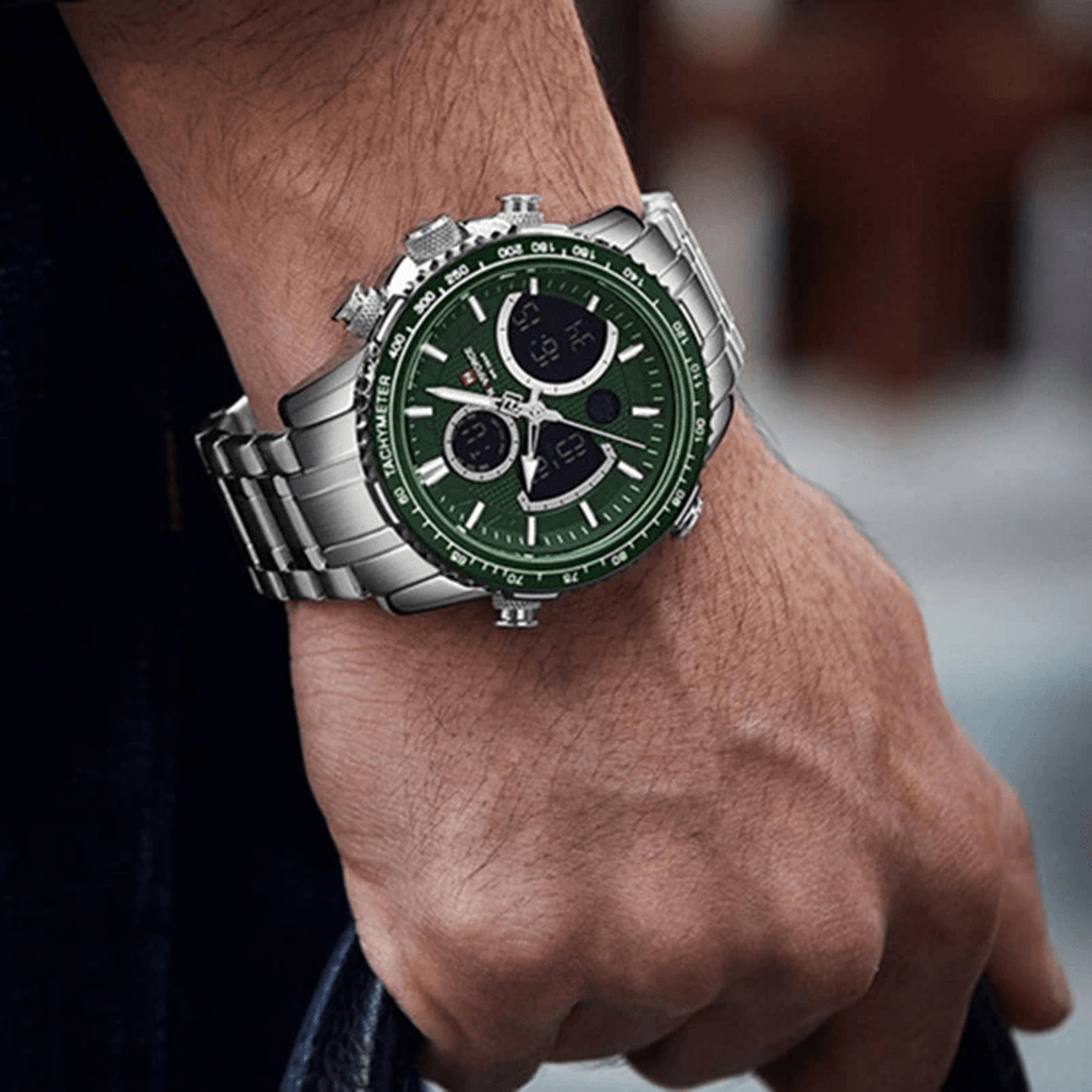 Waterproof Mens Quartz Chronograph Watch With Night Light And Date Display 1