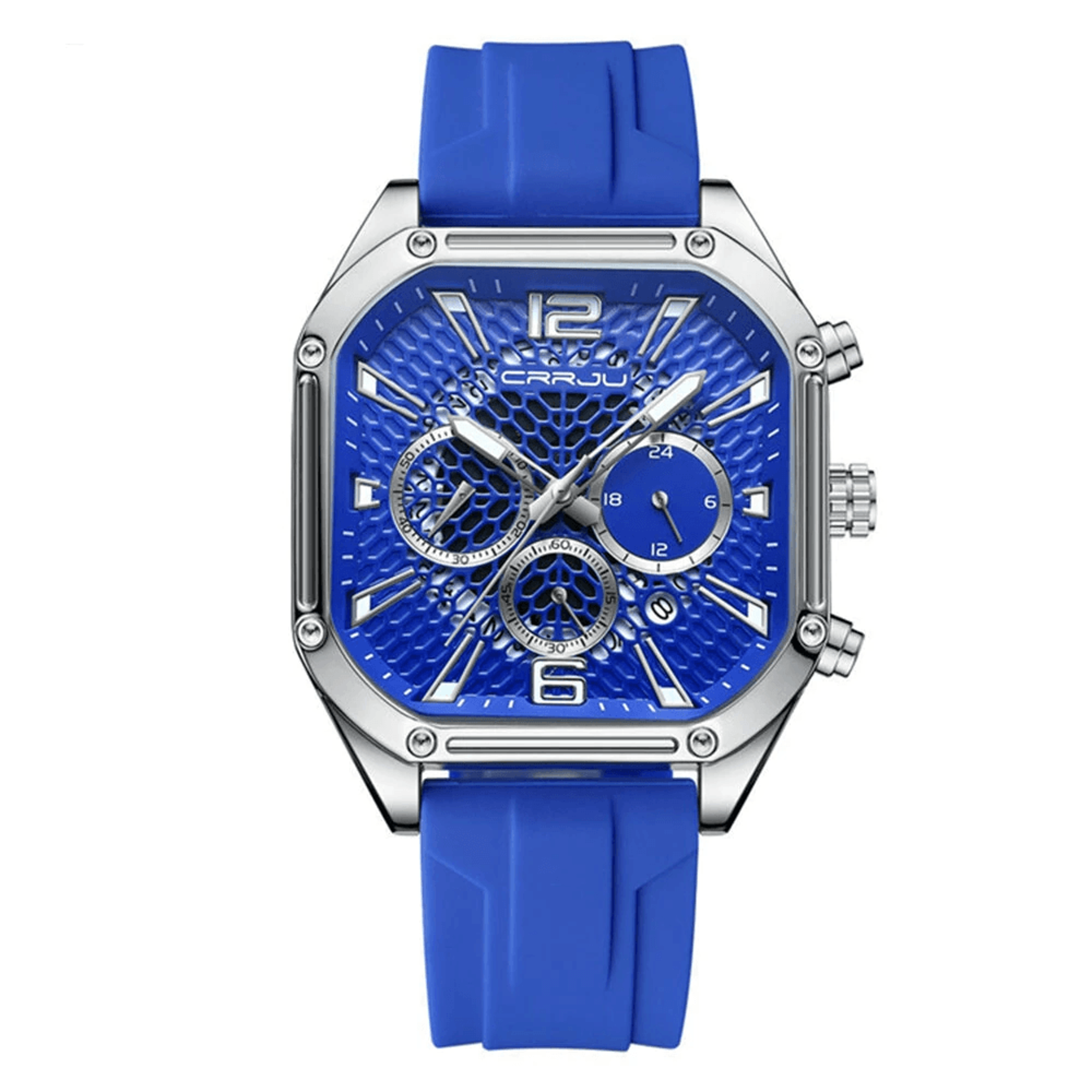 Mens Waterproof Quartz Watch With Silicone Strap Automatic Date And Business Casual Style 0