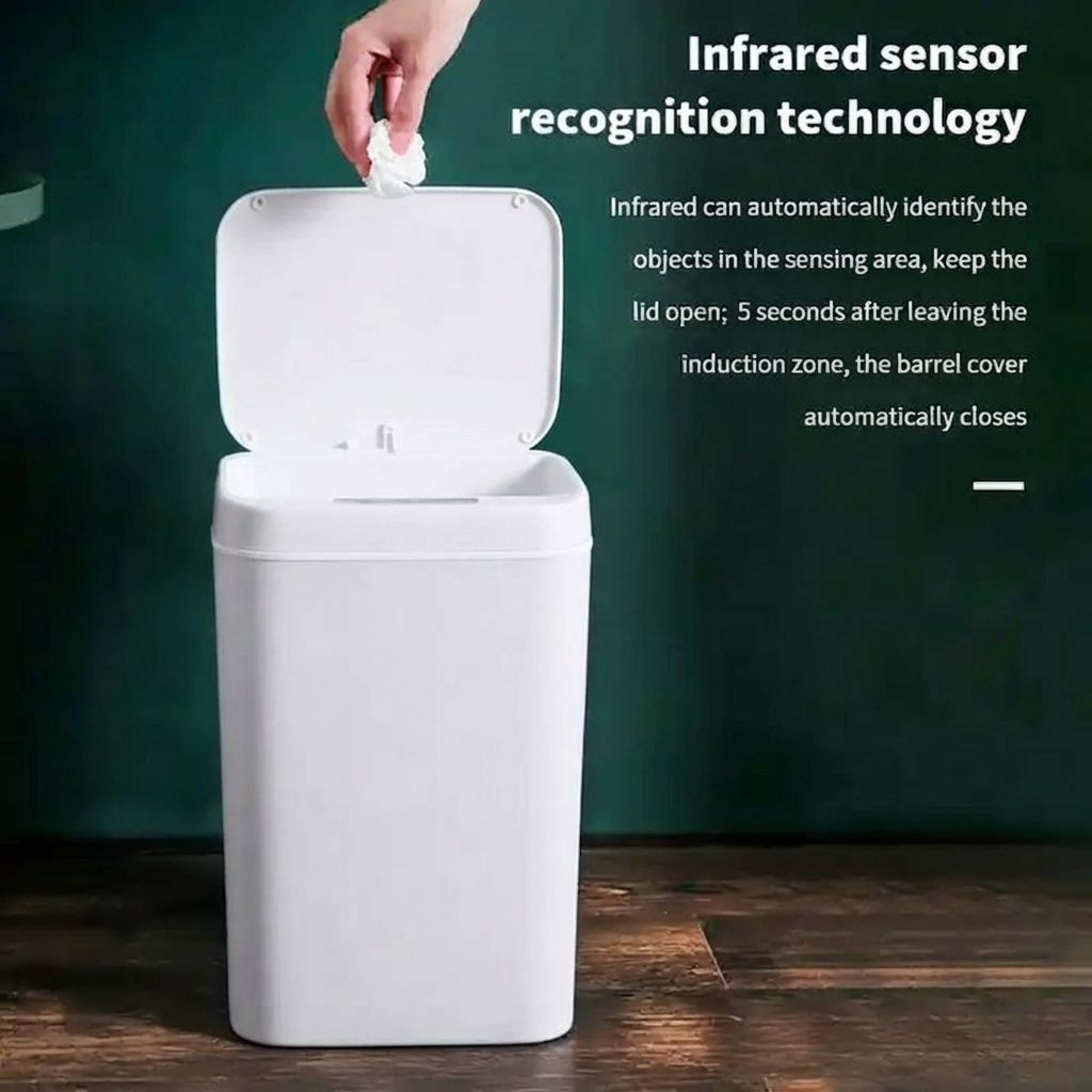 Touchless Trash Can With Motion Sensor And Rechargeable Battery 2