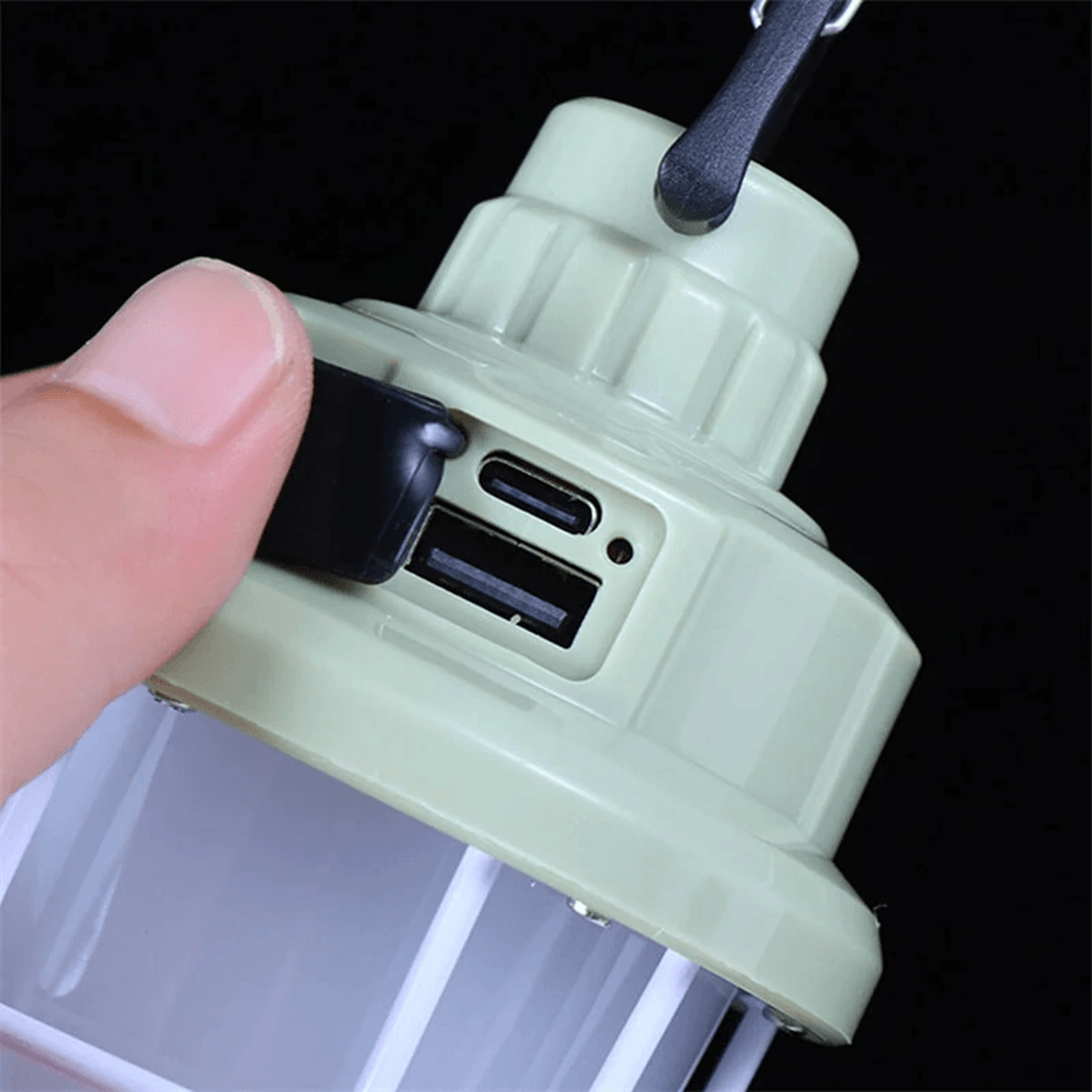Vintage Rechargeable LED Camping Lantern With Dimmable Light And Hanging Handle 3