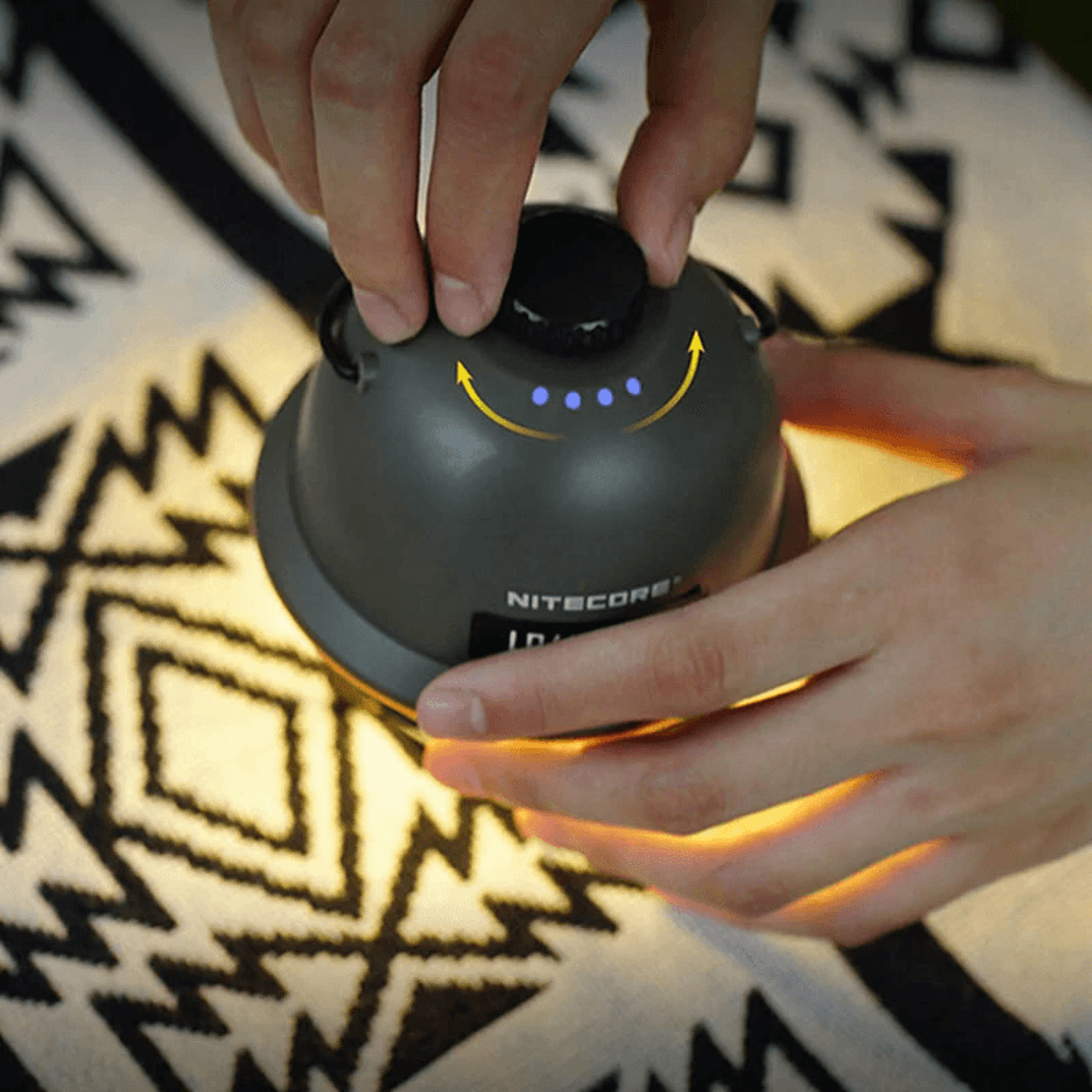 Rechargeable Camping Lantern With Power Bank And Adjustable Multi Color Lighting 4