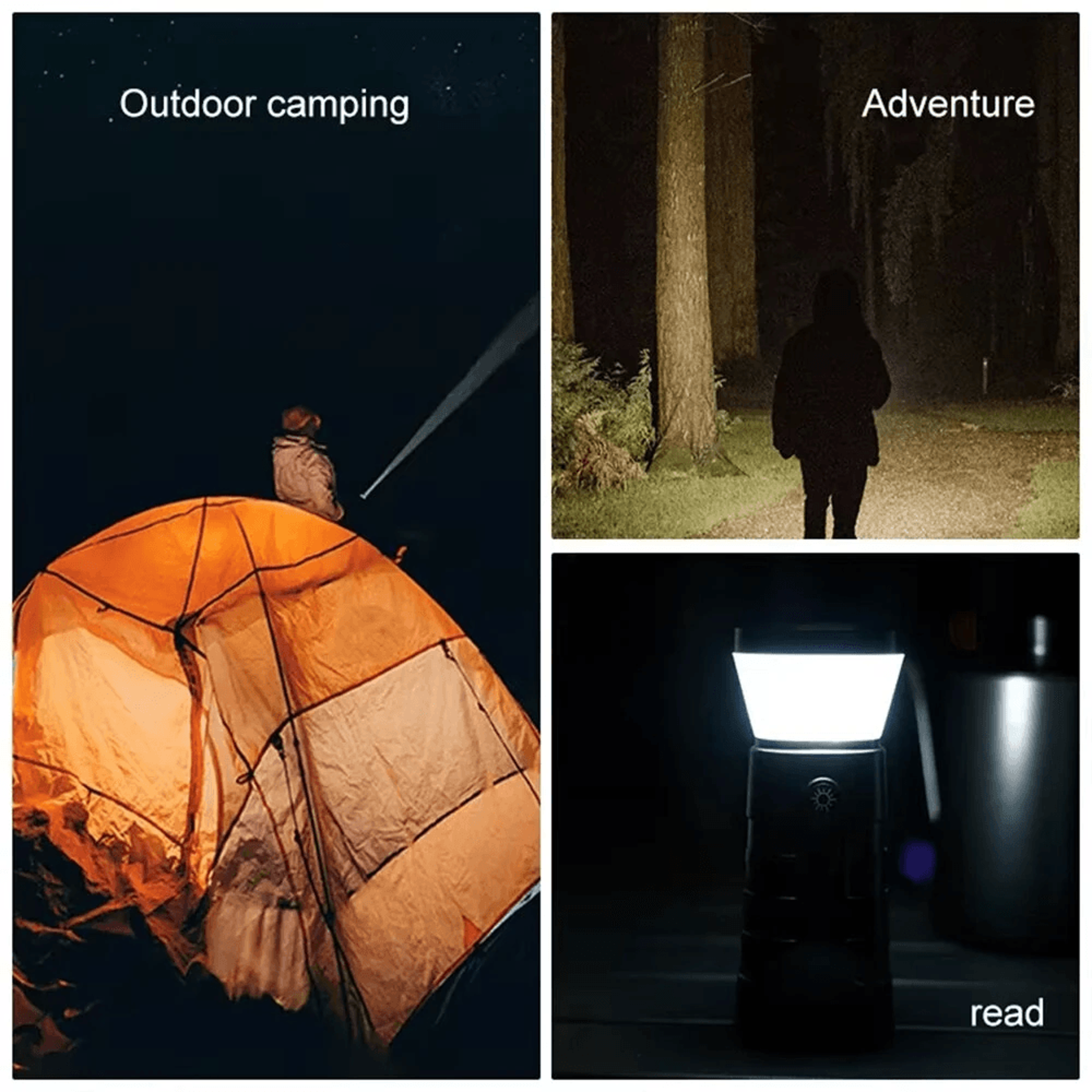 Portable Rechargeable LED Camping Light And Multifunction Flashlight 2