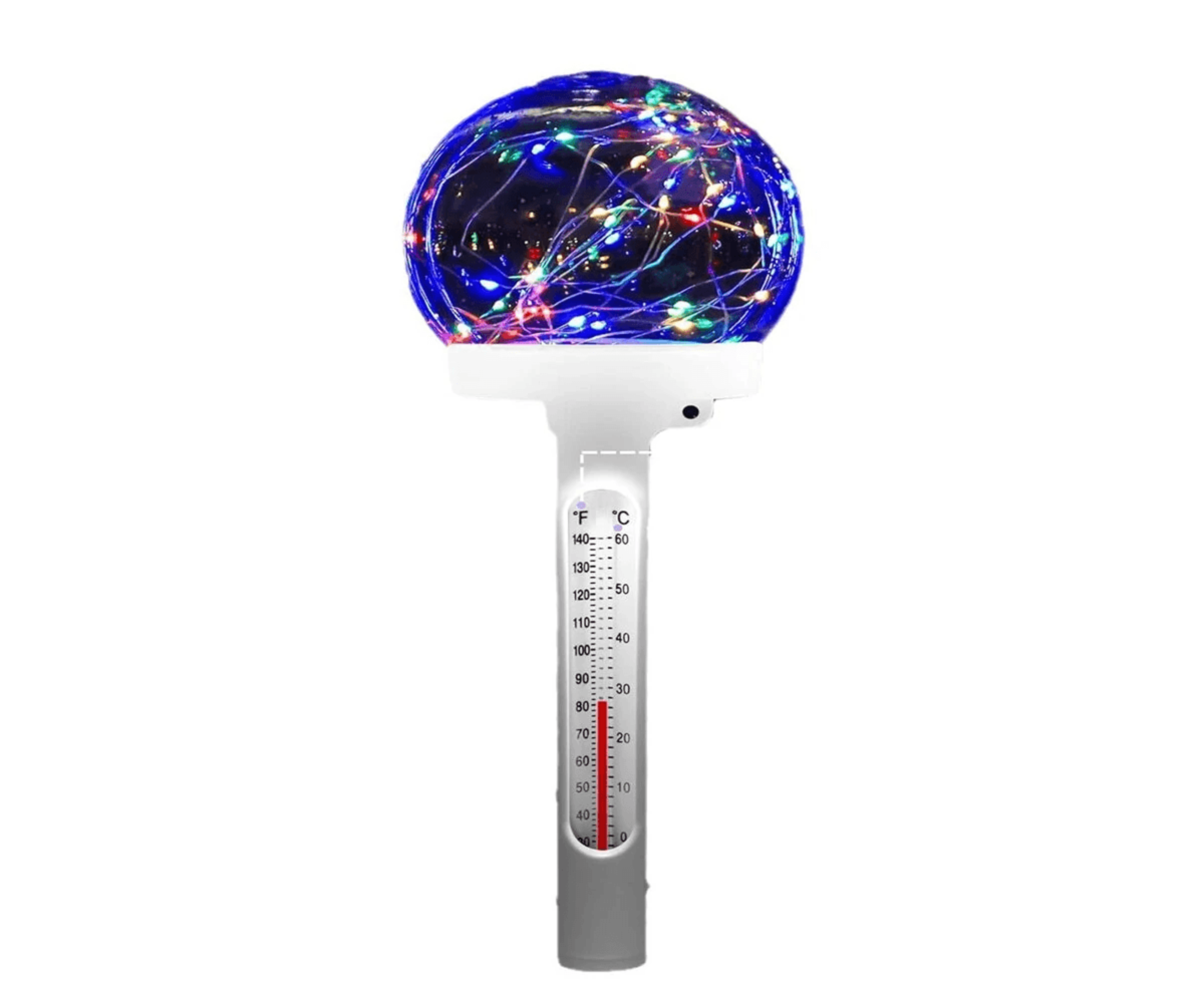 Solar Floating Pool Thermometer With LED Colored Night Light 1