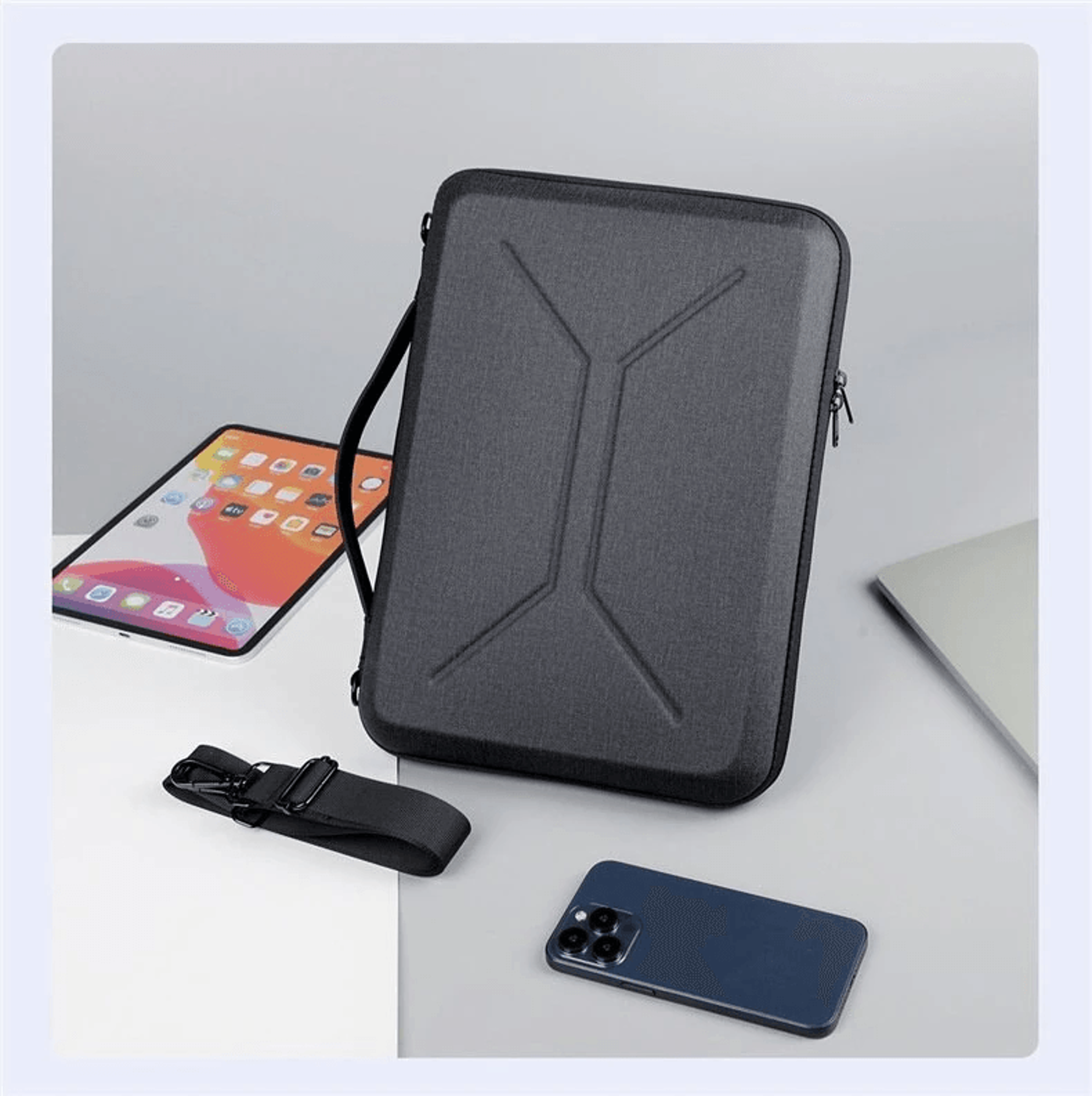 Hard Shell Laptop Case With Shockproof EVA Protection And Shoulder Strap 2