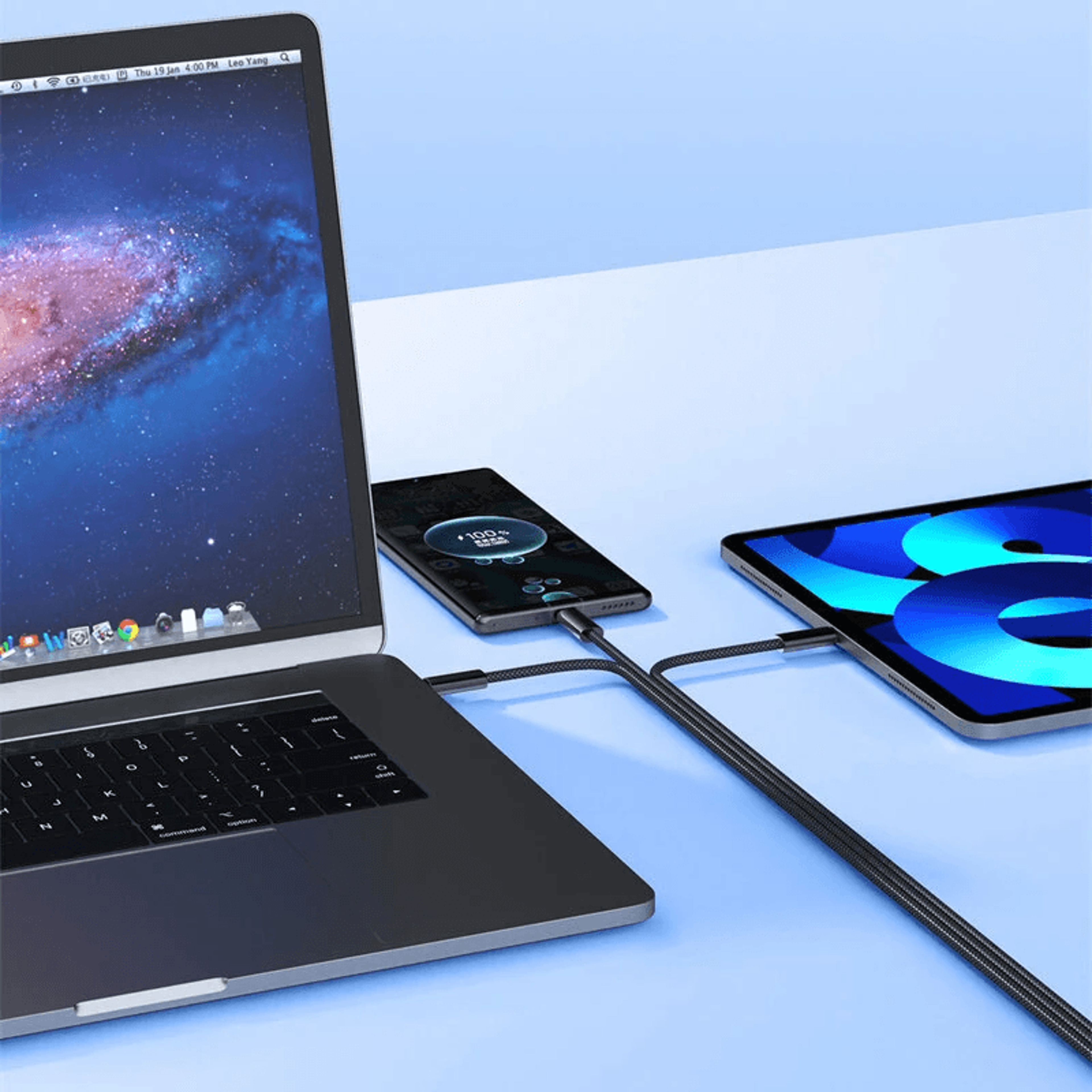 USB C Fast Charging Cable With Magnetic Self Organizing Design 4