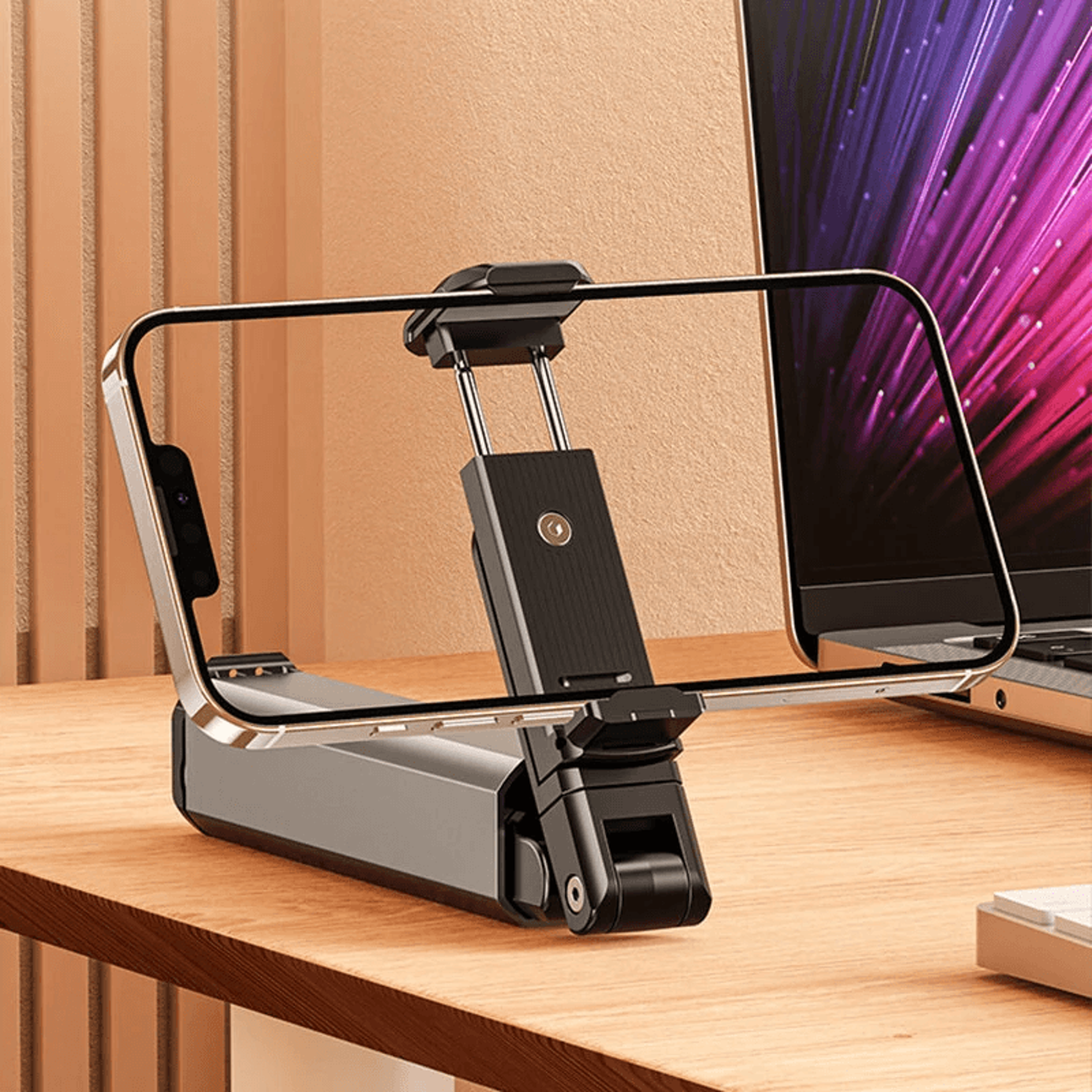 Foldable Airplane Phone Holder With Degree Adjustable Travel Stand 2