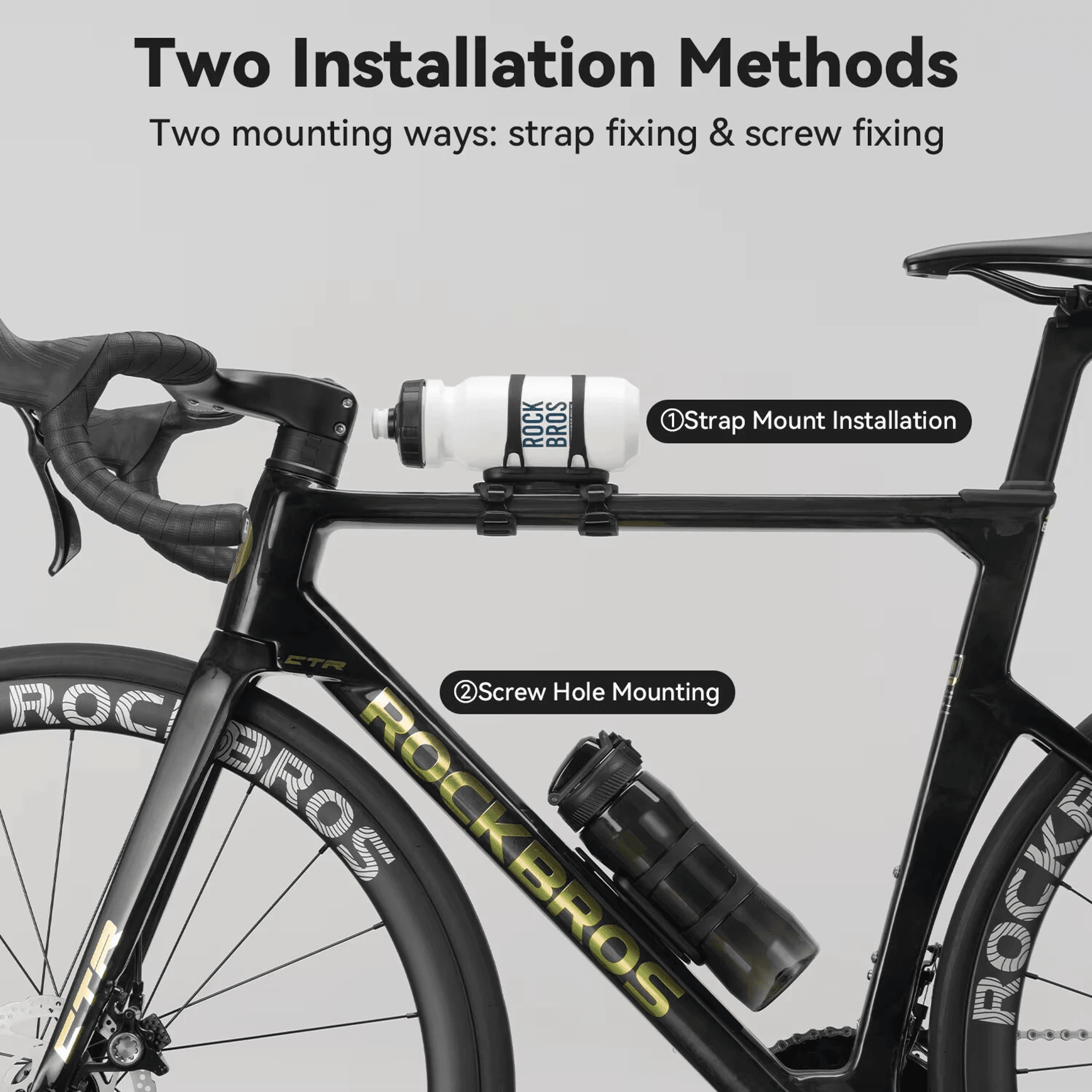 Magnetic Quick Release Bike Bottle Holder With Universal Adjustable Strap 3