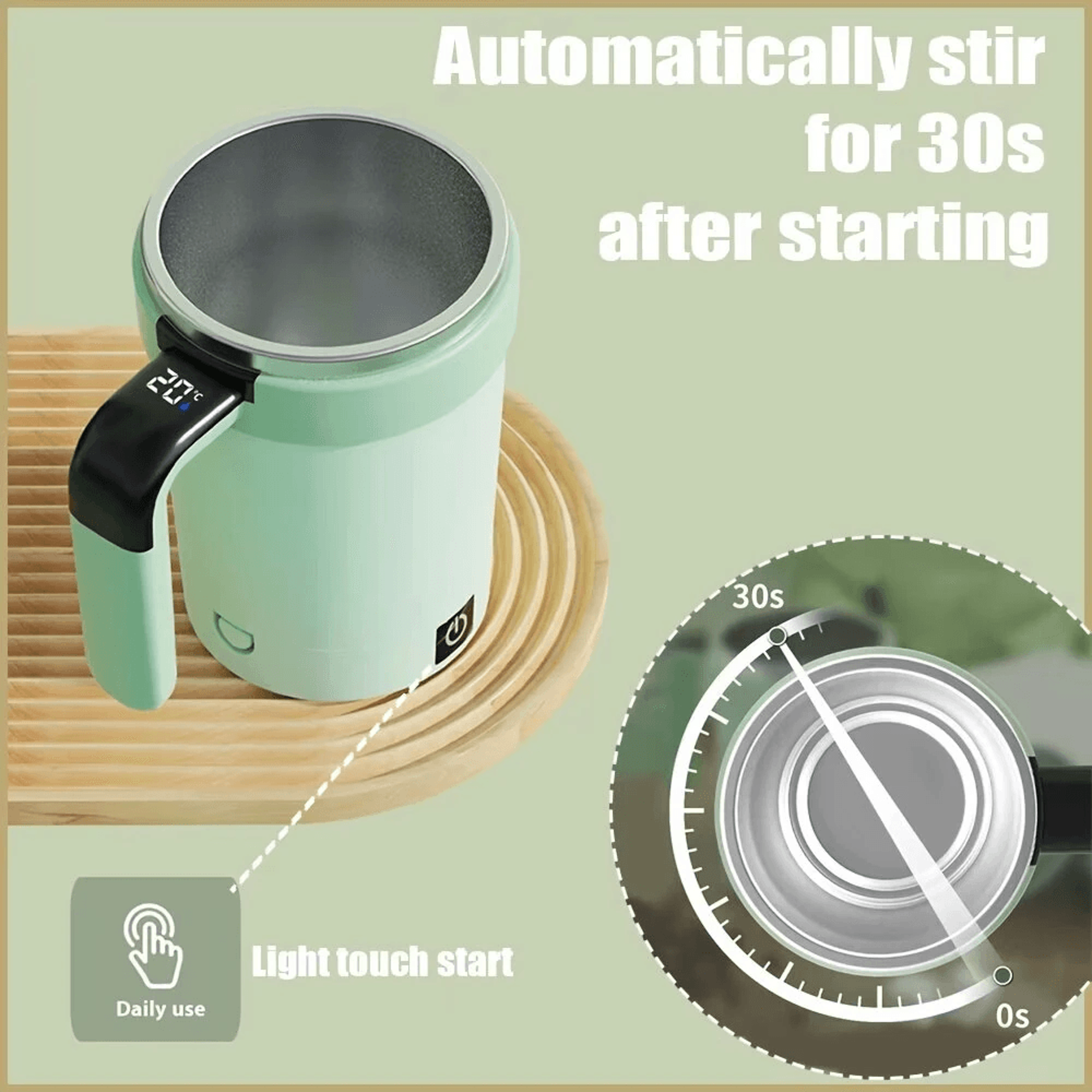 Automatic Magnetic Self Stirring Mug With USB Charging Straw And Lid 3