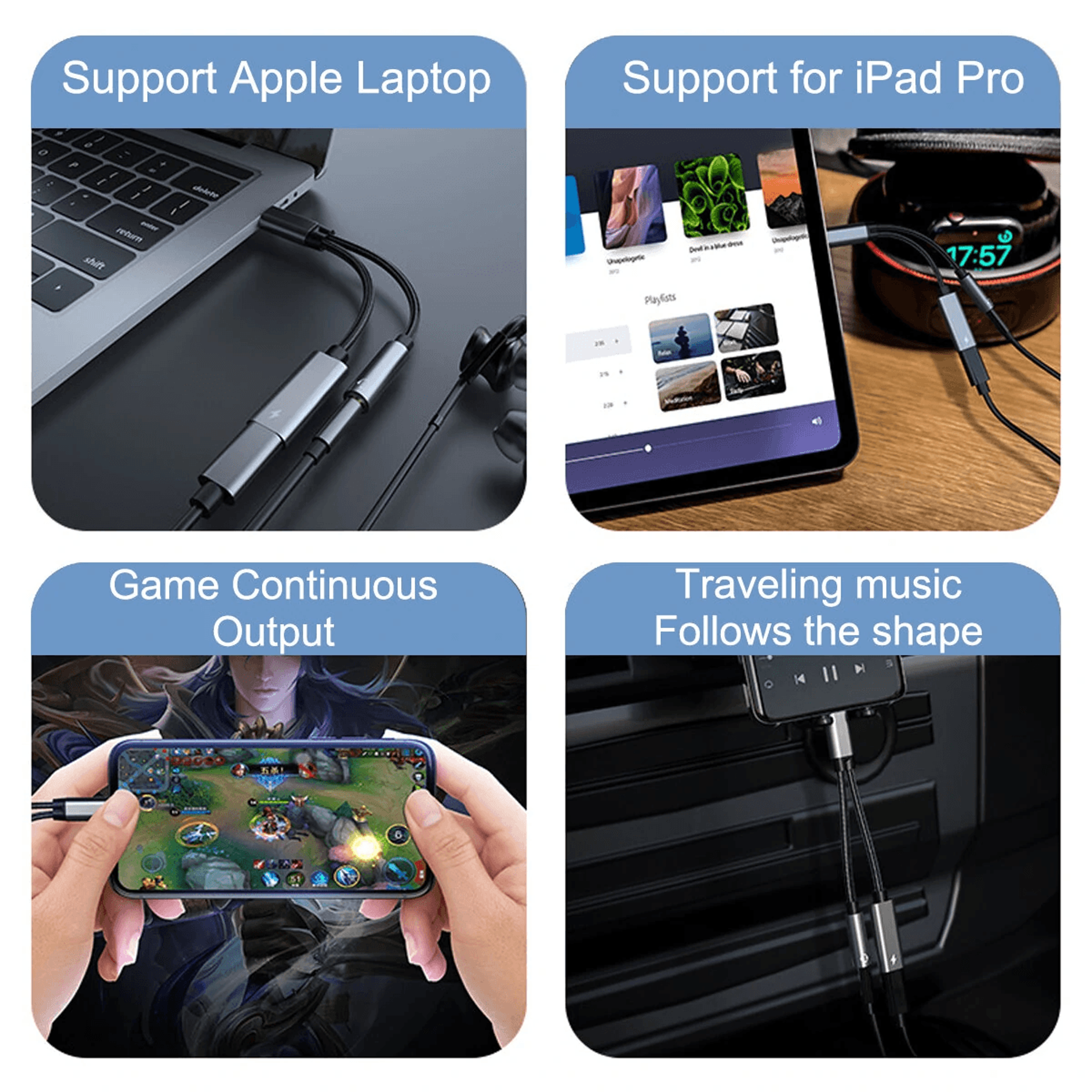 USB C To Audio Adapter With PD Fast Charging 1