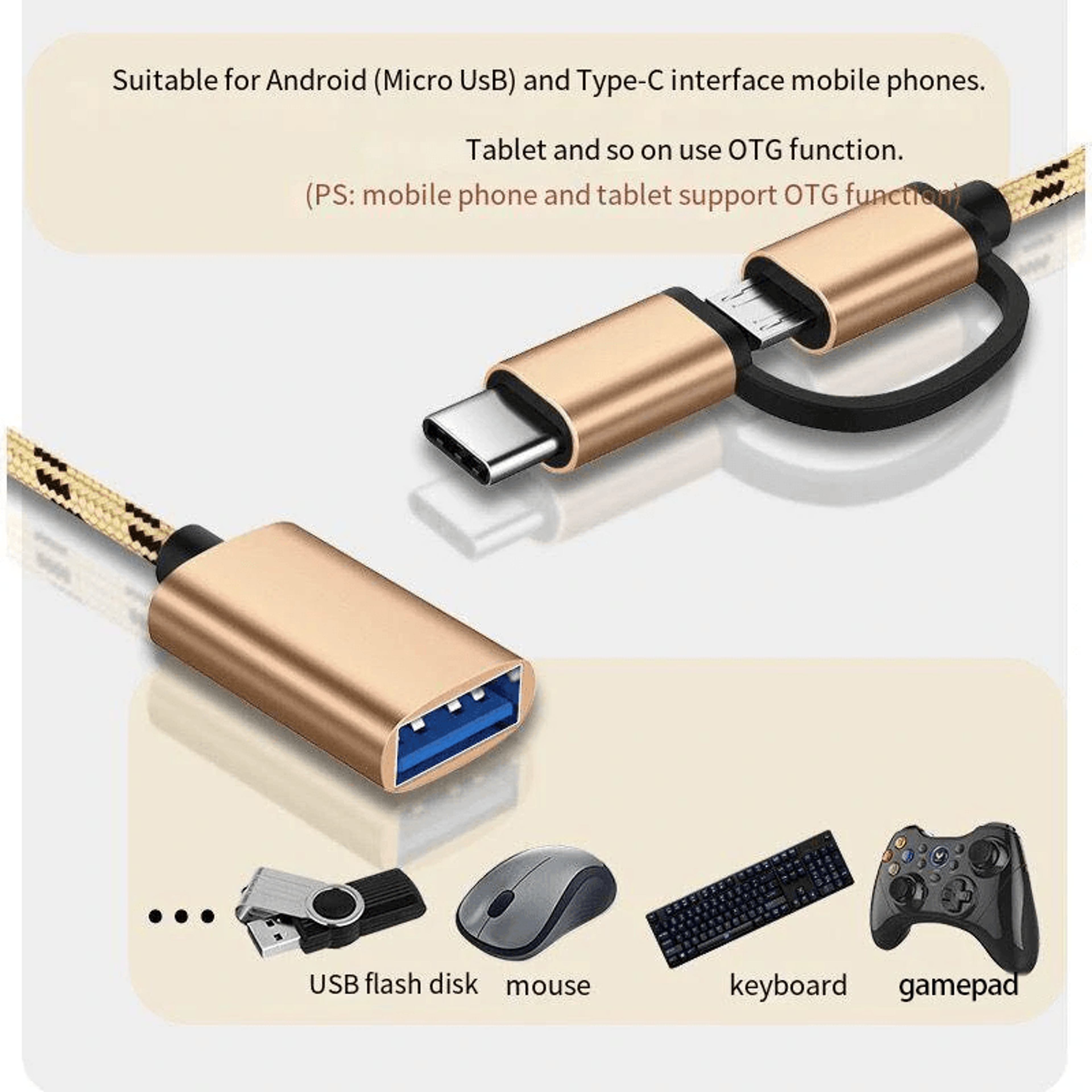 USB OTG Adapter For Type C And Micro USB Devices 1