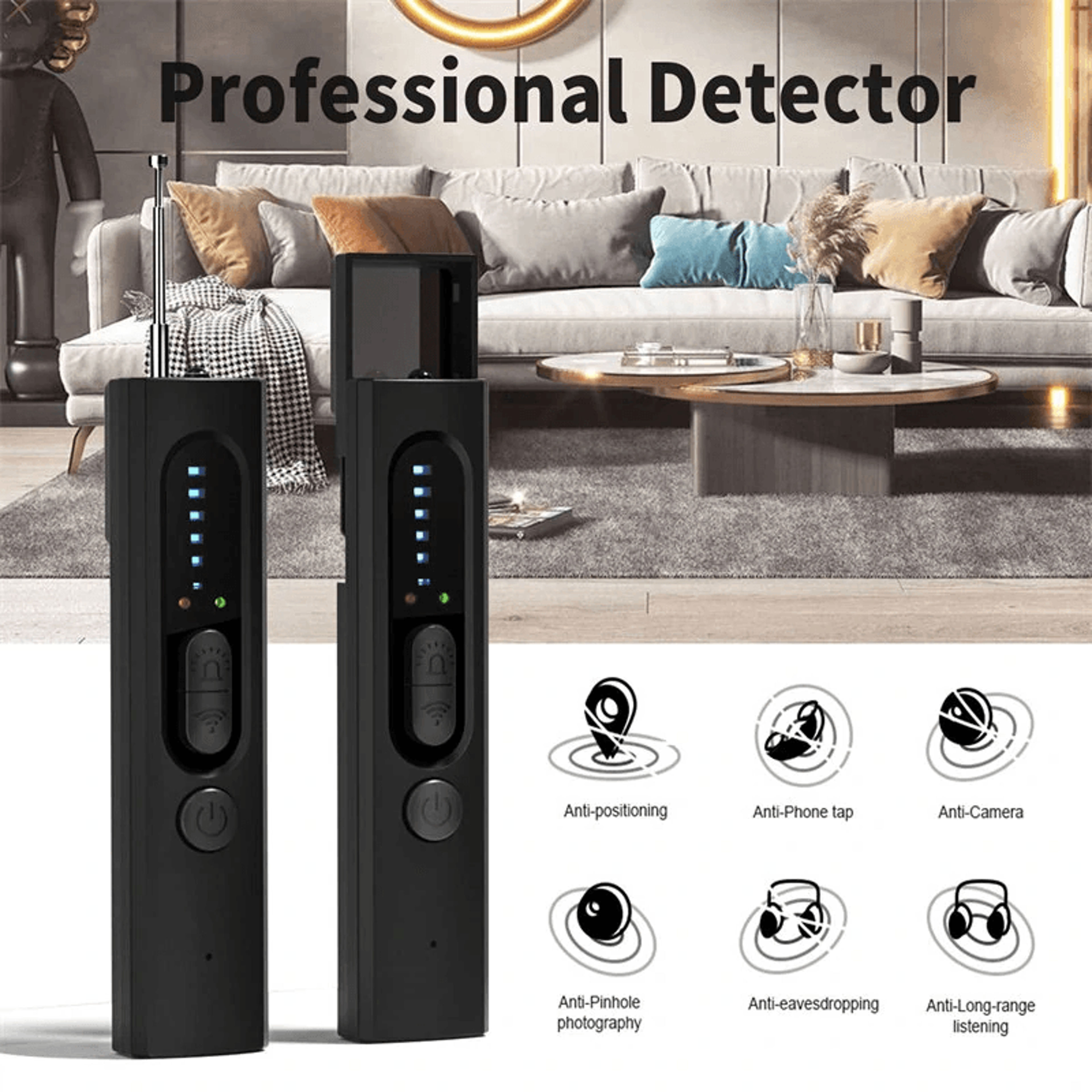 Smart Hidden Camera Detector RF Signal Scanner And GPS Tracker Finder 5