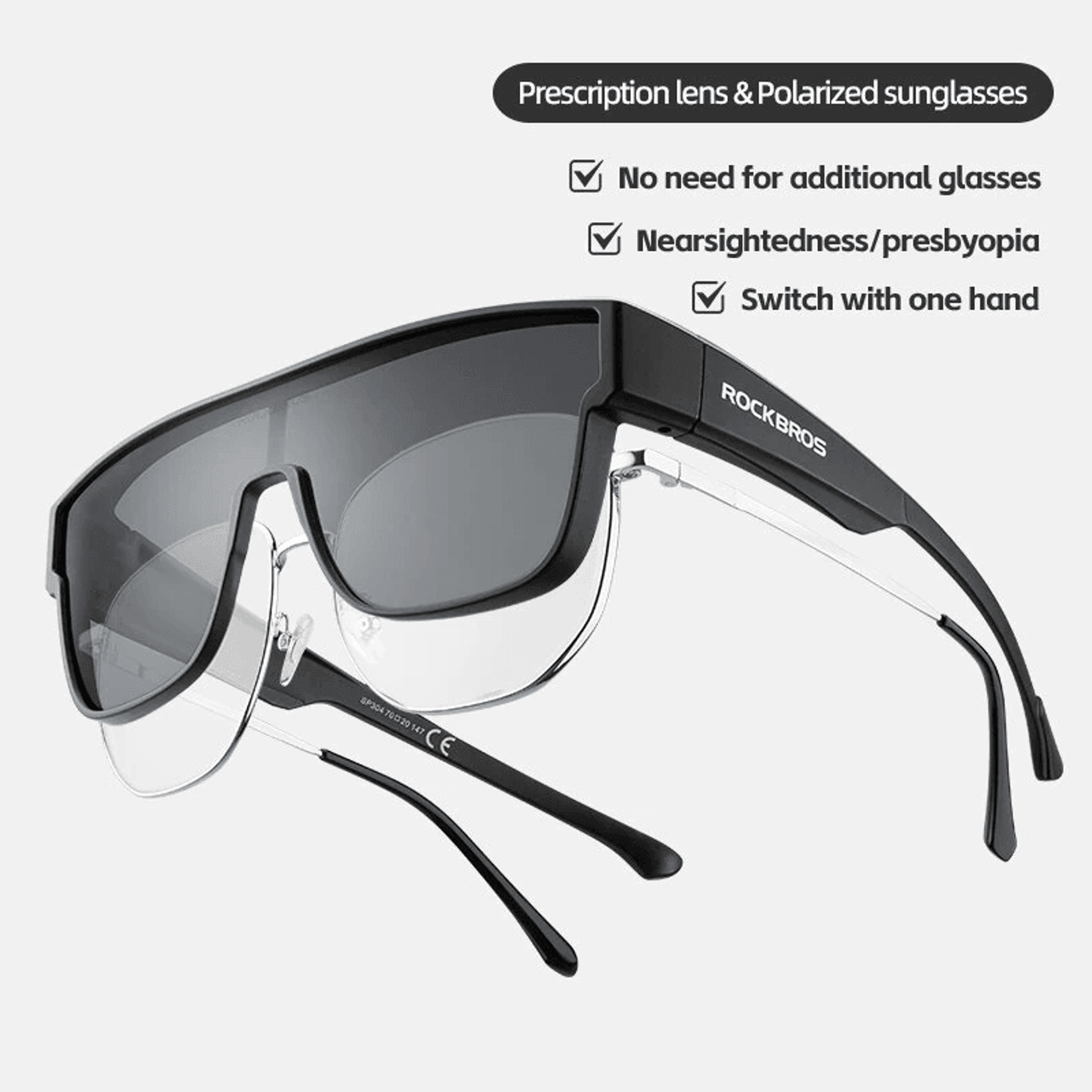 Polarized Cycling Glasses With UV Protection And Myopia Insert 5