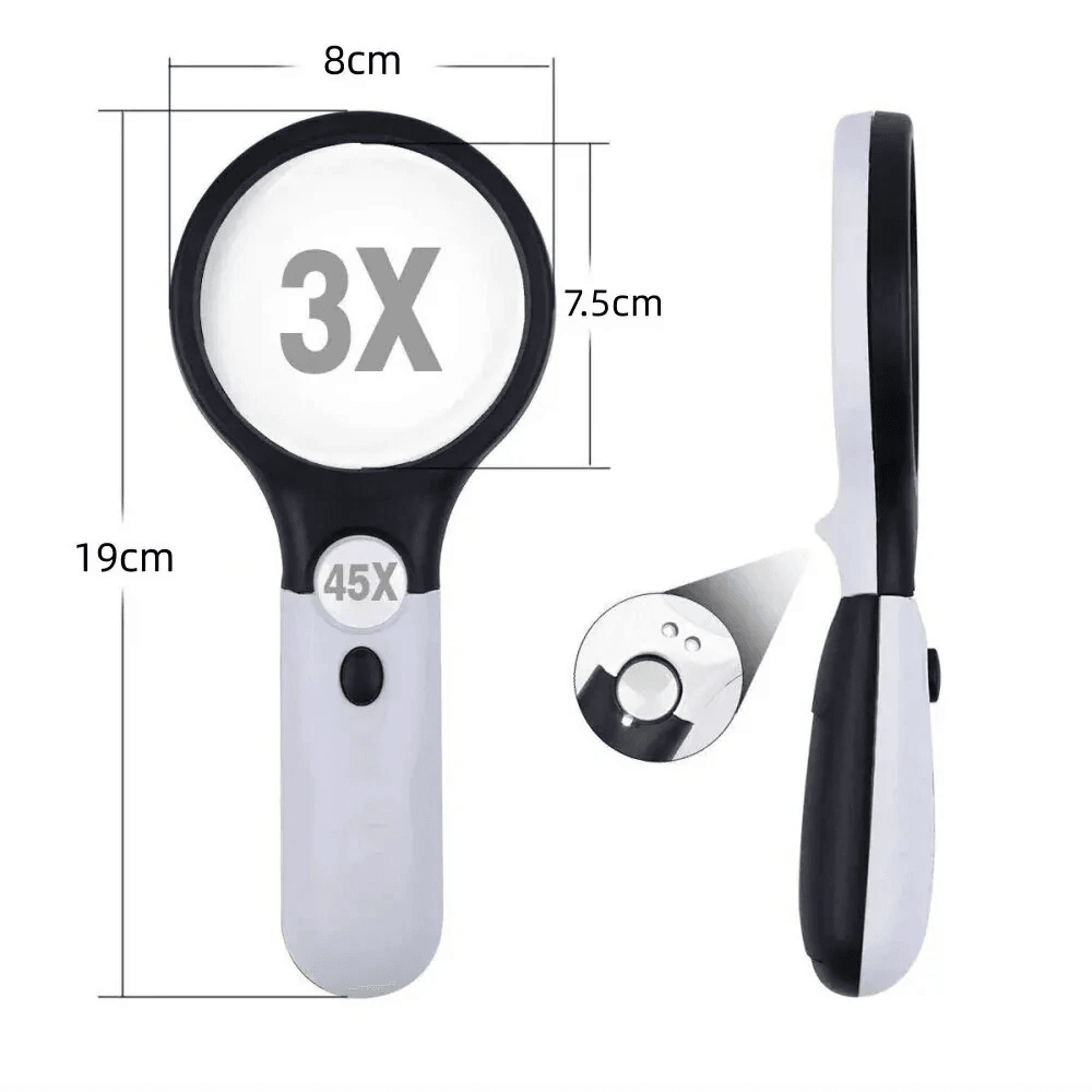 Dual Lens LED Magnifying Glass For Reading Jewelry And Detailed Inspection 6