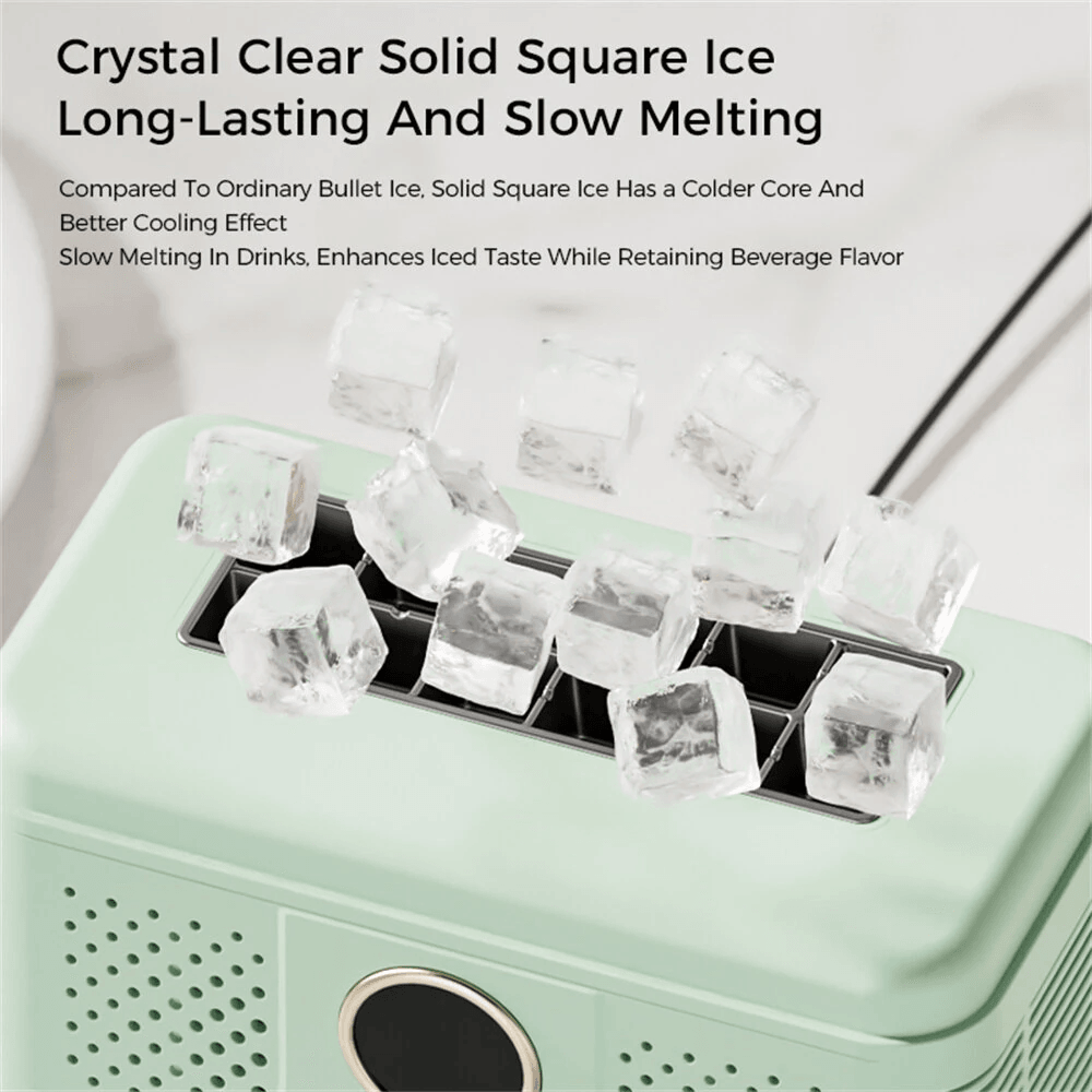 Portable Countertop Ice Maker Compact Cube Ice Machine For Home Office And Camping 2