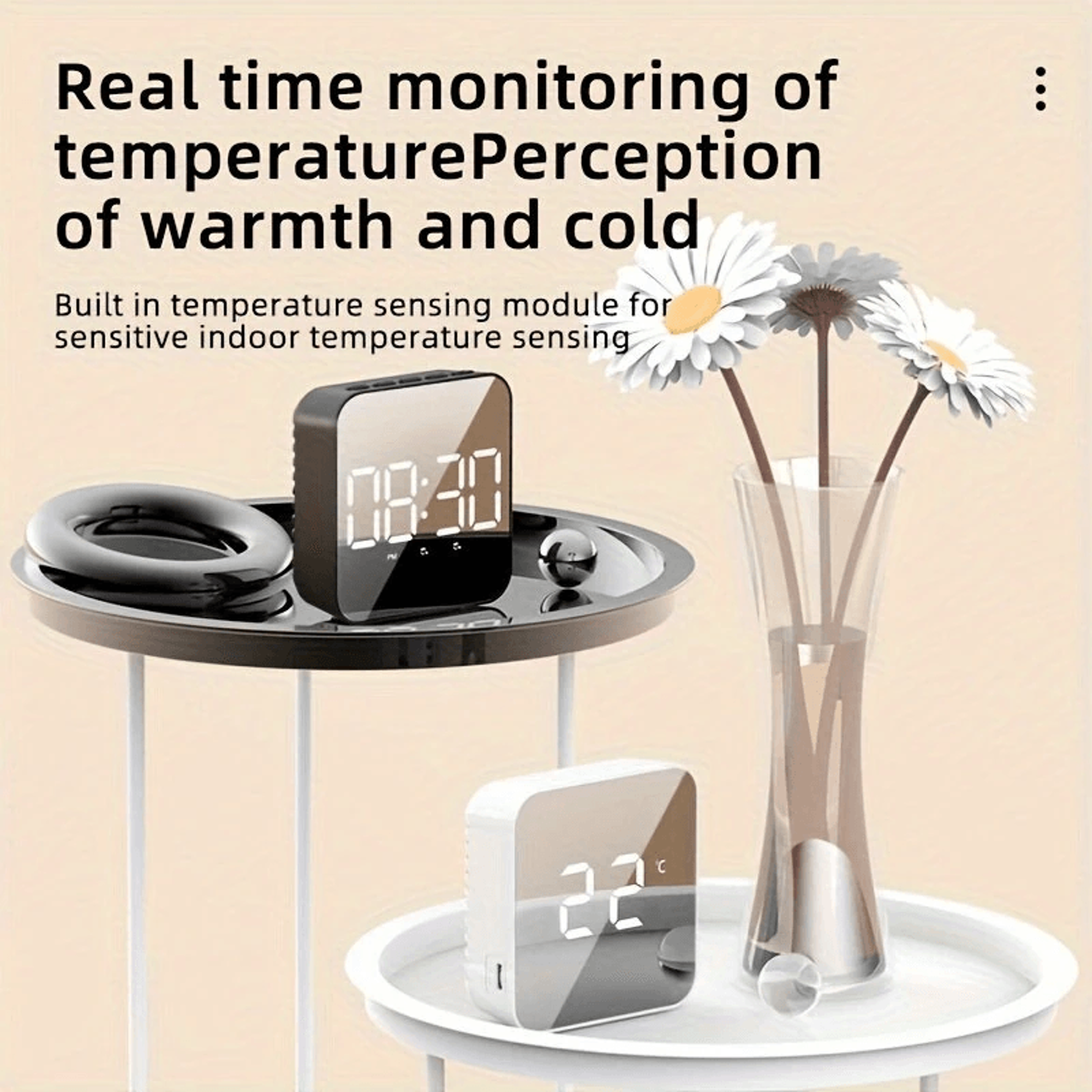 Voice Controlled LED Digital Alarm Clock With Large Display And Temperature Monitor 2