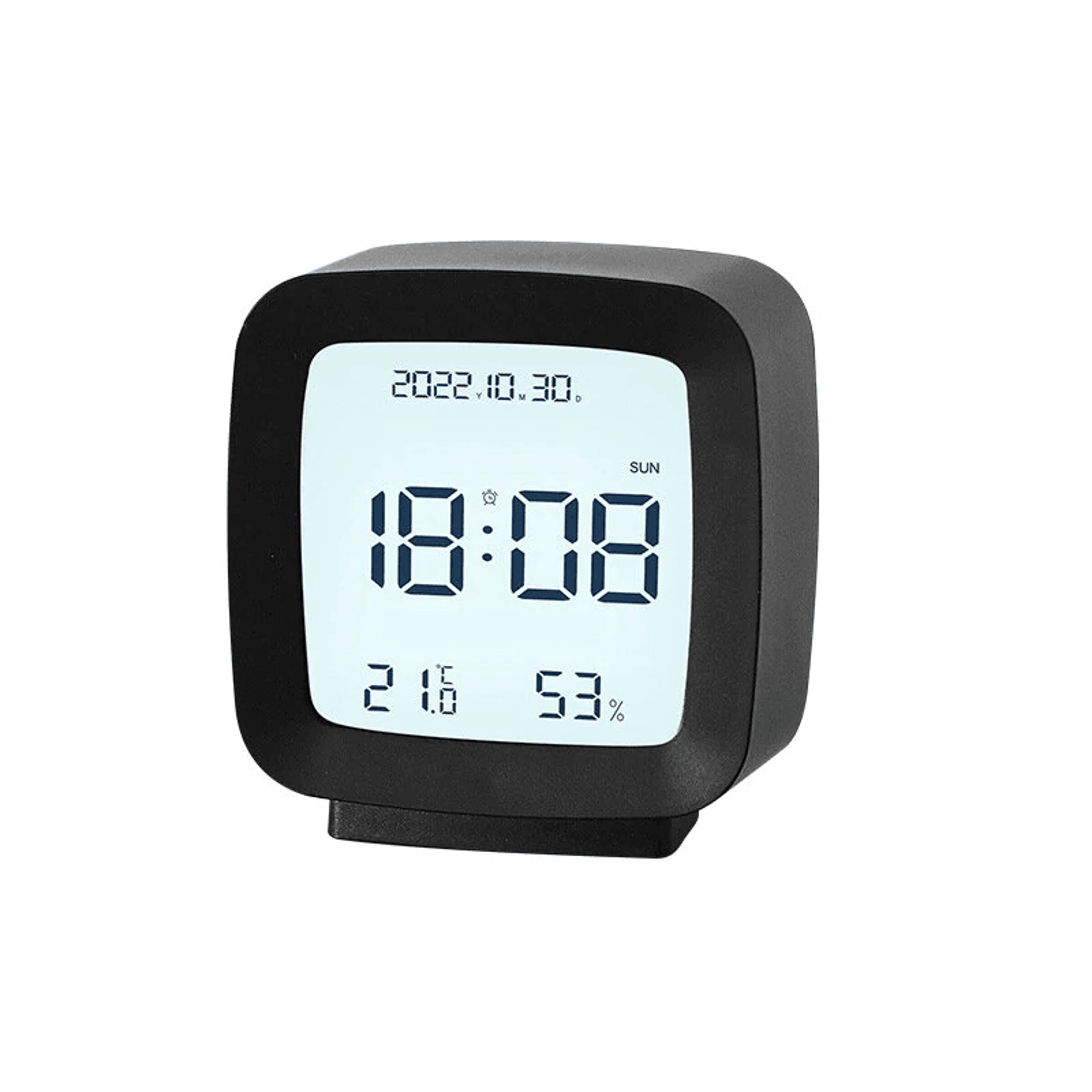 Smart Digital Alarm Clock With Voice Activated Backlight Temperature Humidity Display And Snooze 6
