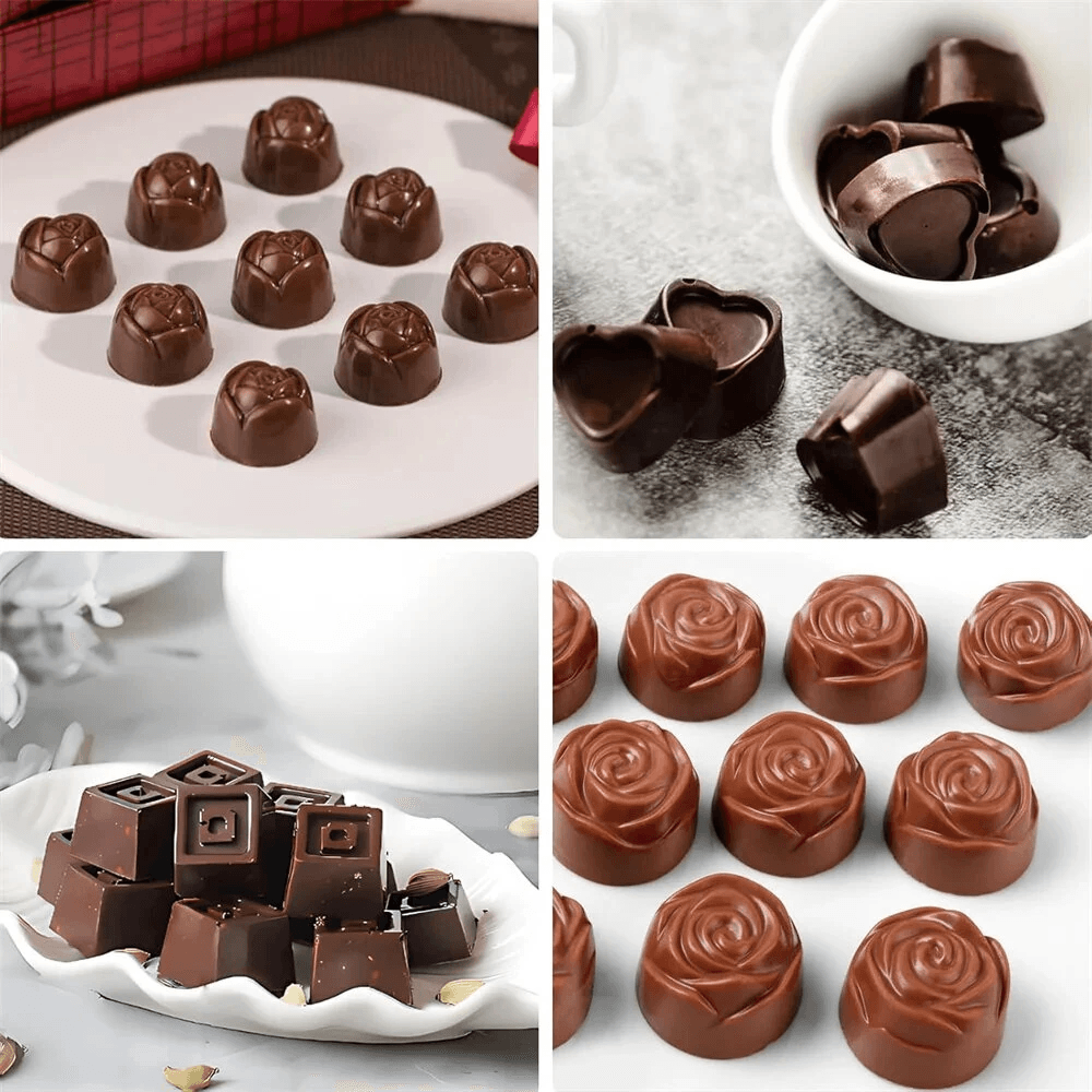 Silicone Chocolate Molds Set For Candy Cake Baking And DIY Crafts 5