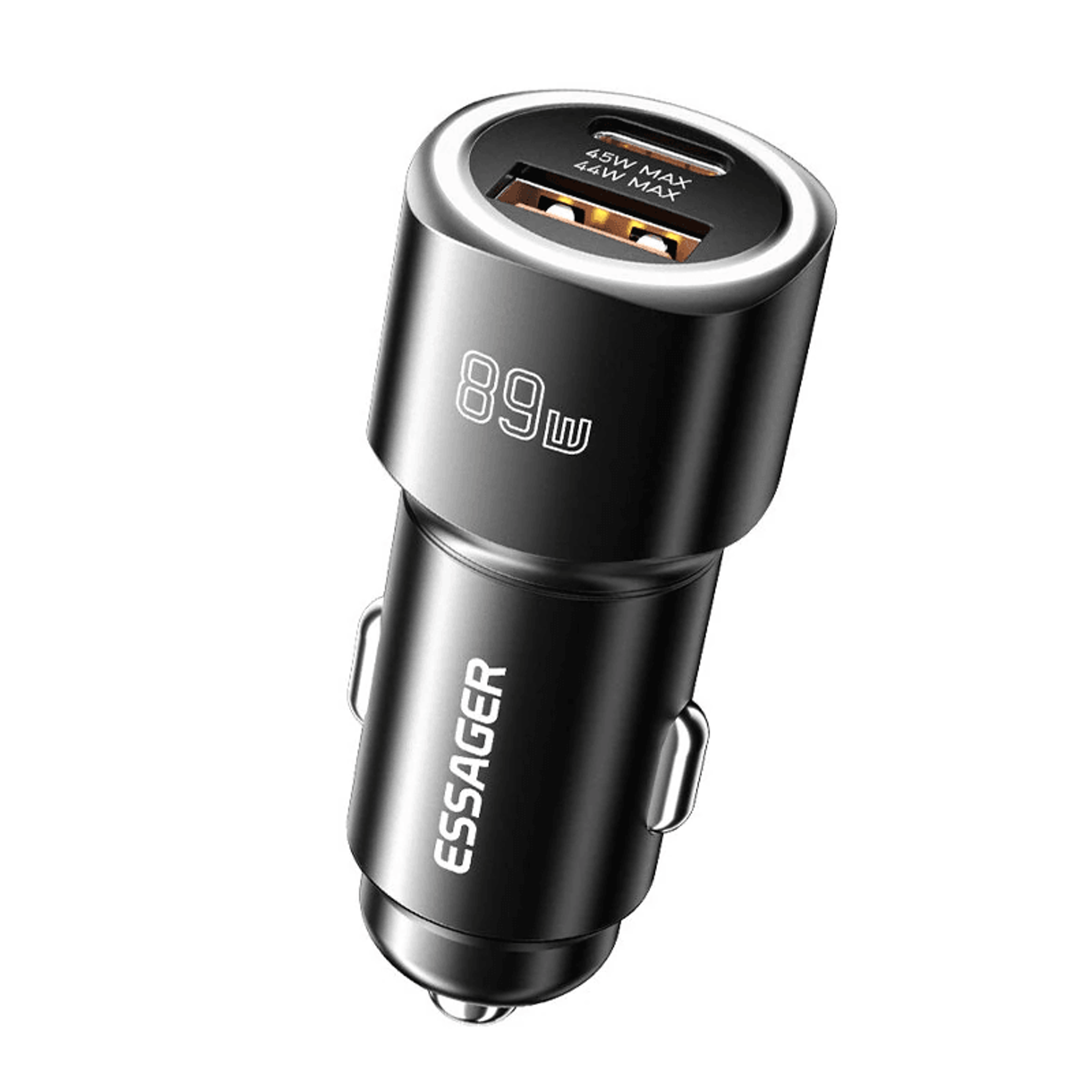 Dual Port USB C Car Charger With PD Fast Charging Support 0