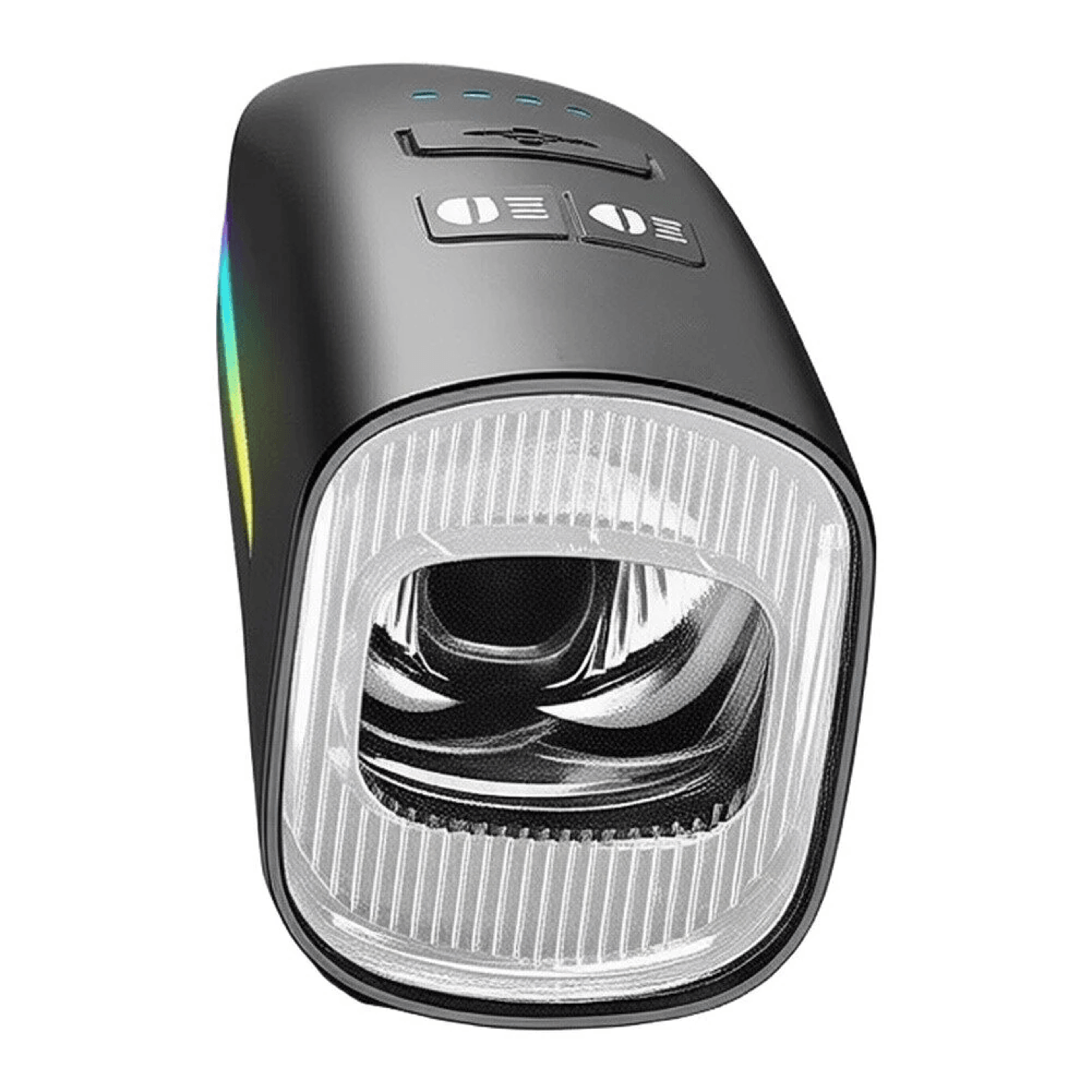 USB Rechargeable Bike Headlight With Dual Distance Beam RGB Side Lights 6