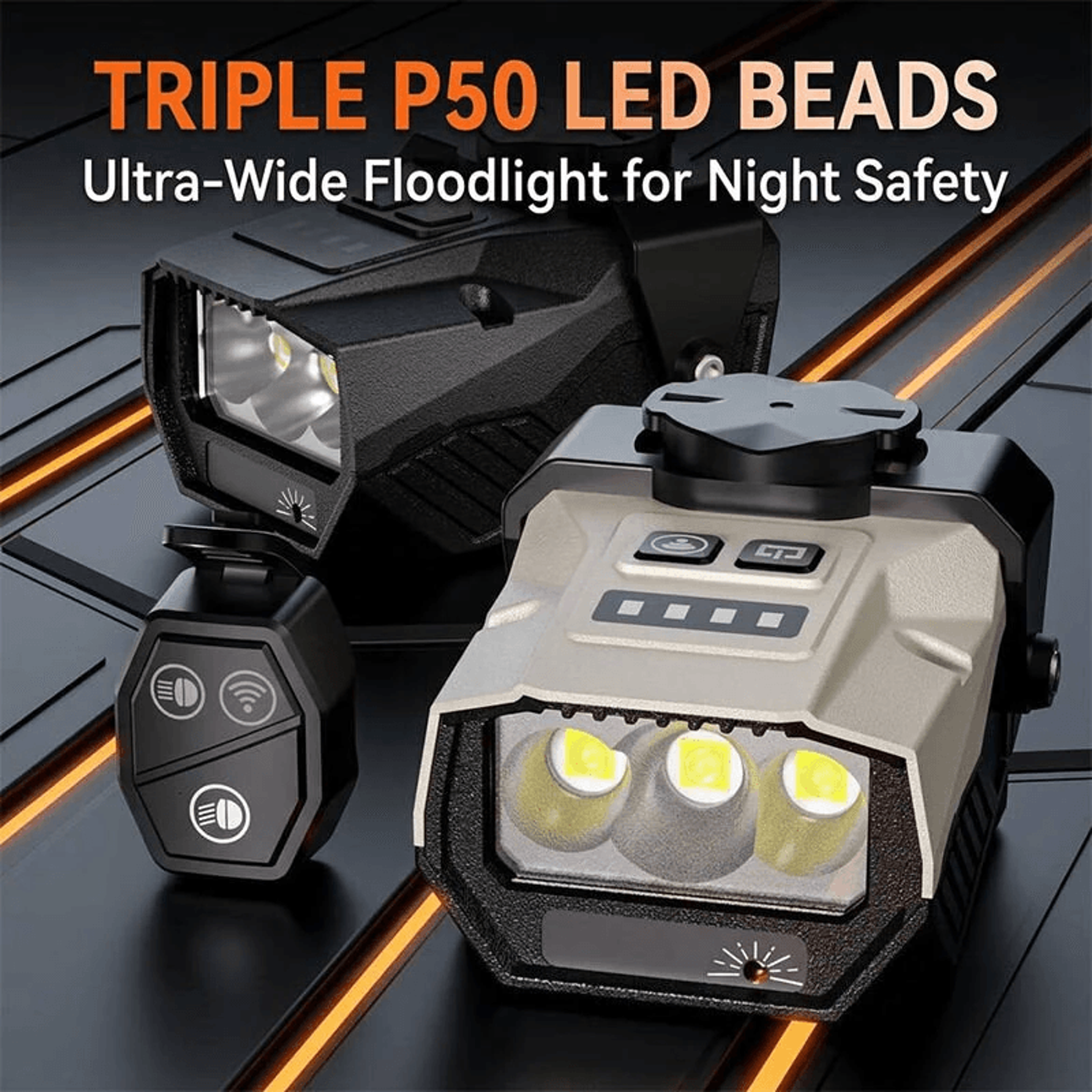 Bike Headlight With Remote Control Lumens Dual Beam USB C Rechargeable Waterproof Light 2