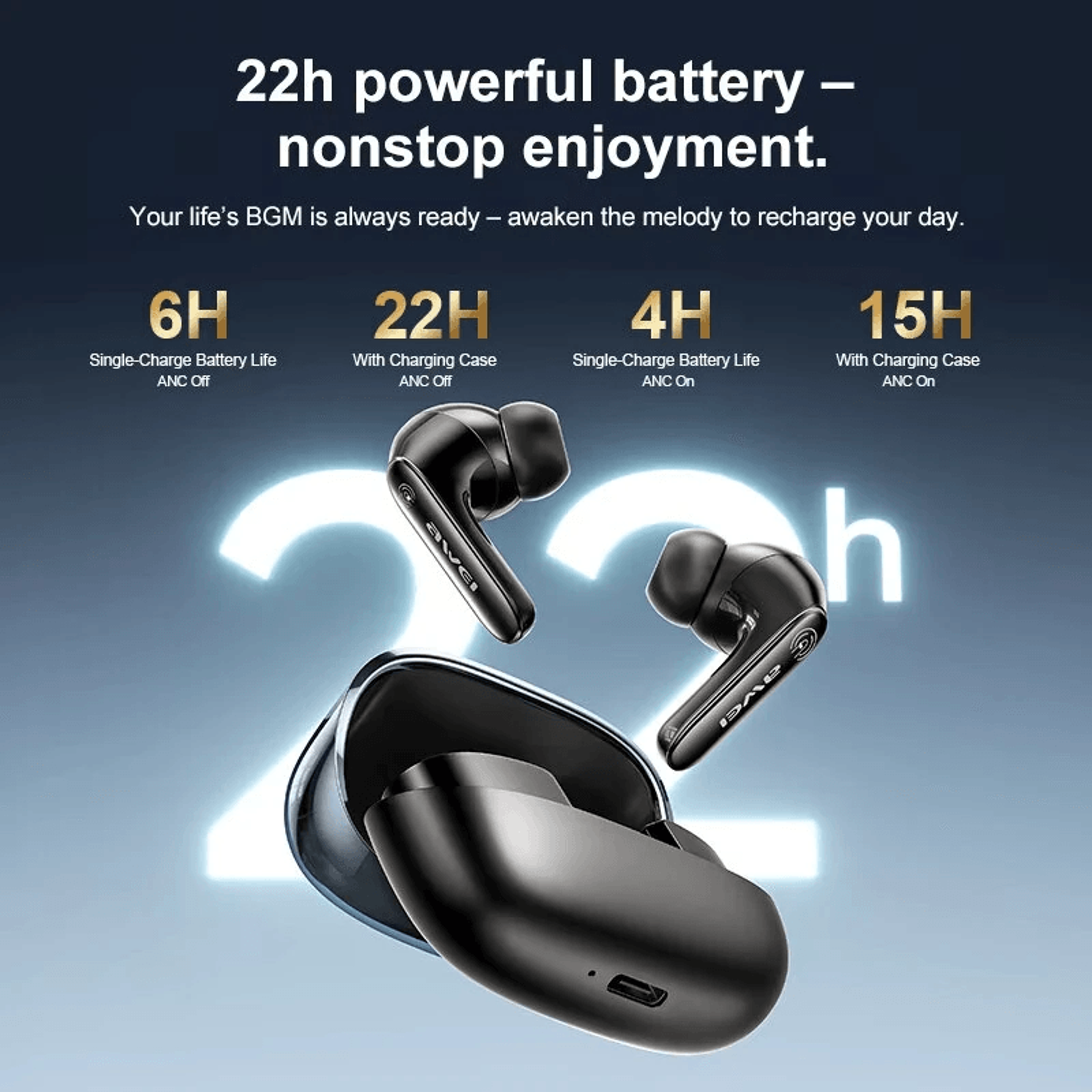 Wireless Bluetooth Earbuds With Driver Waterproof Touch Control And Low Latency Gaming Mode 4