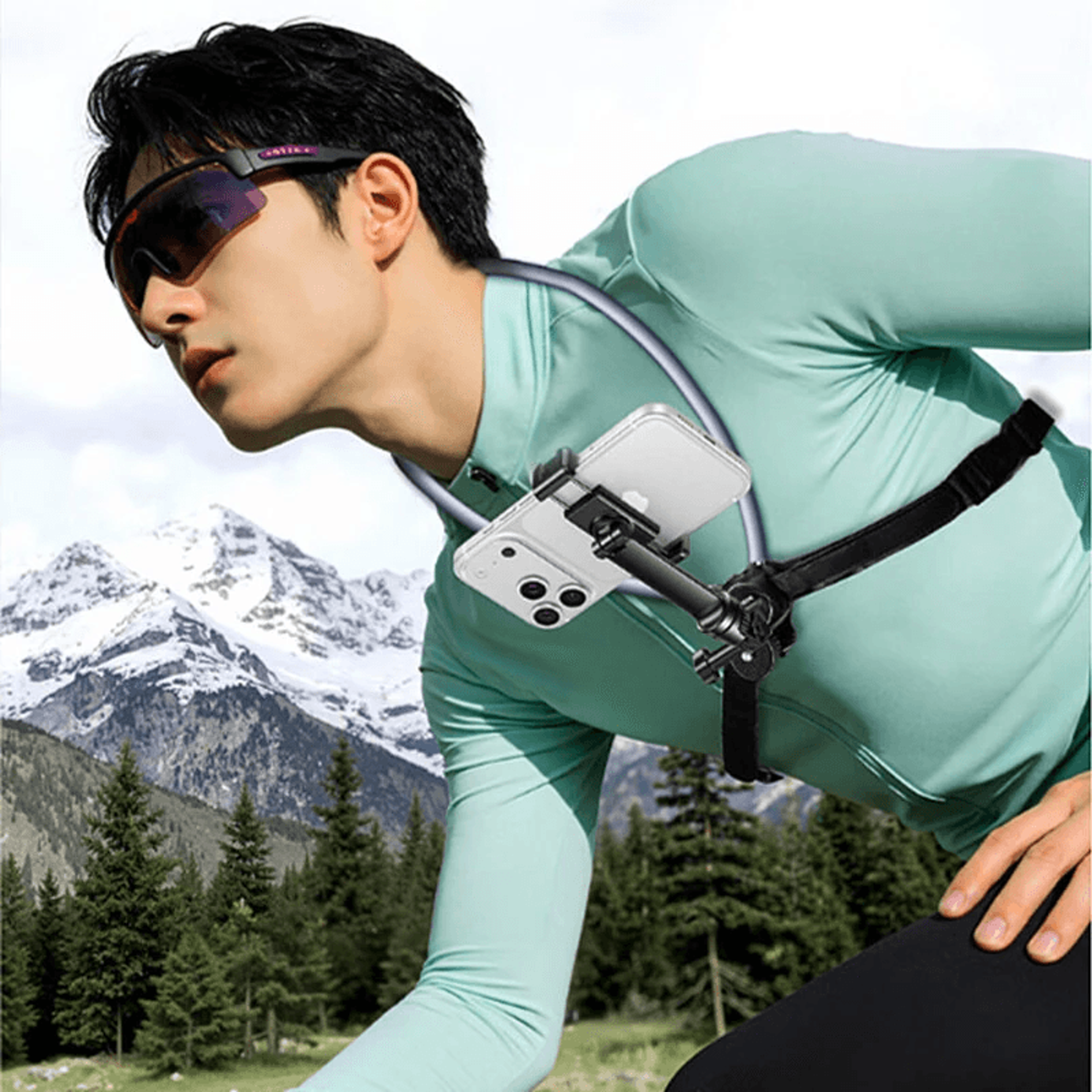 Universal Neck Phone Mount Holder With Degree Rotation And Chest Strap 5