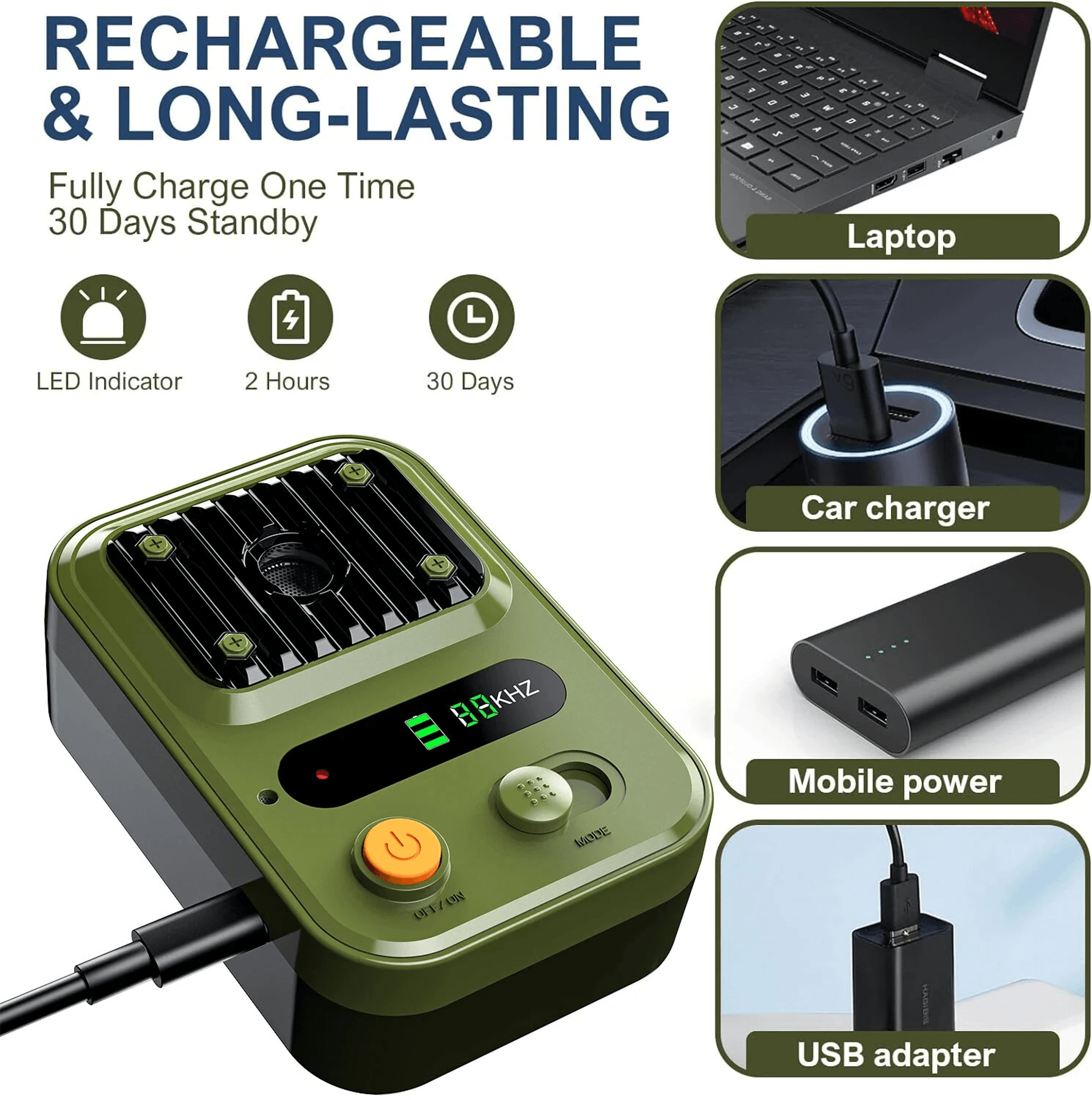 Portable Ultrasonic Dog Bark Controller With Automatic Detection 5