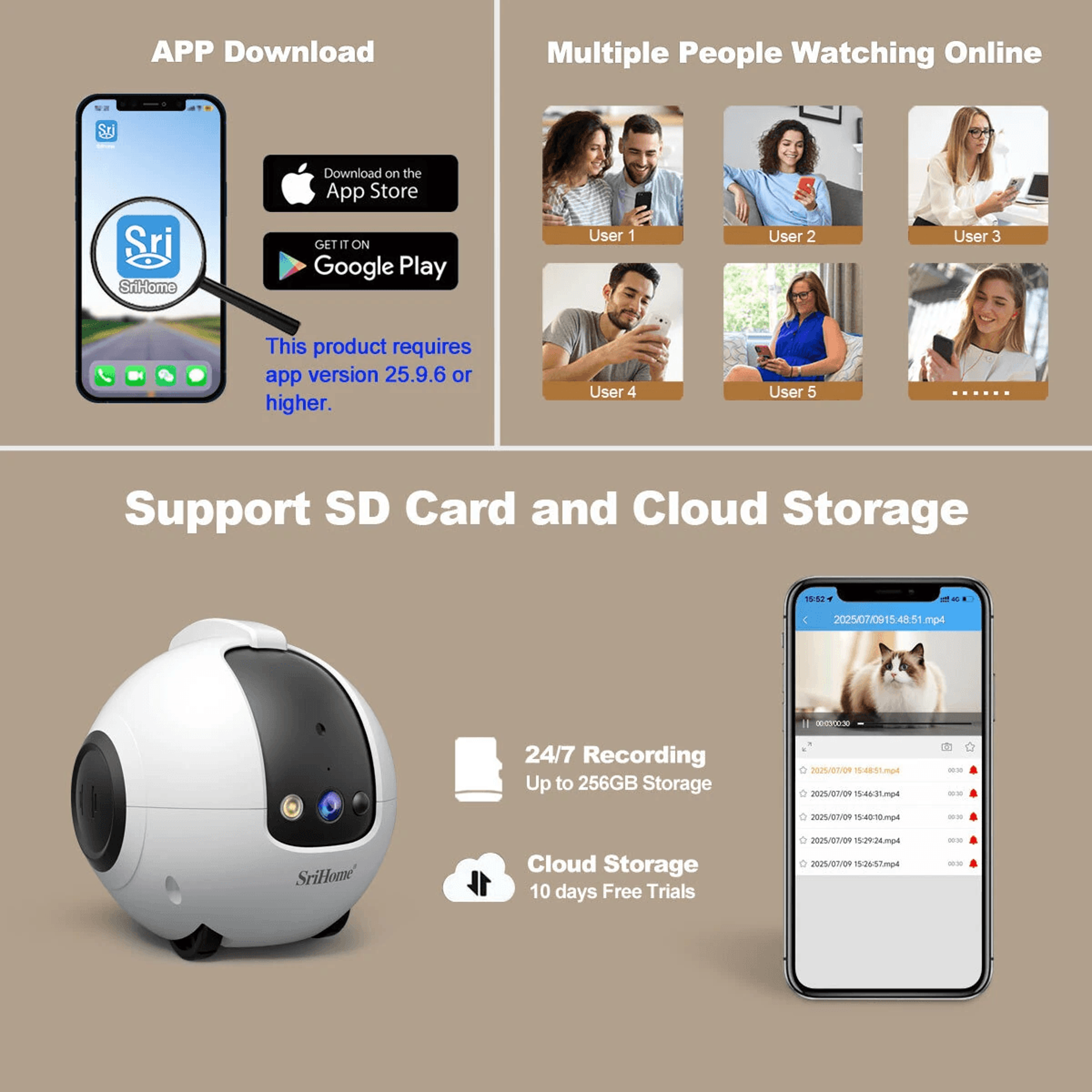 Smart Pet Camera WiFi Mobile Robot With Automatic Recharging And Two Way Audio 3