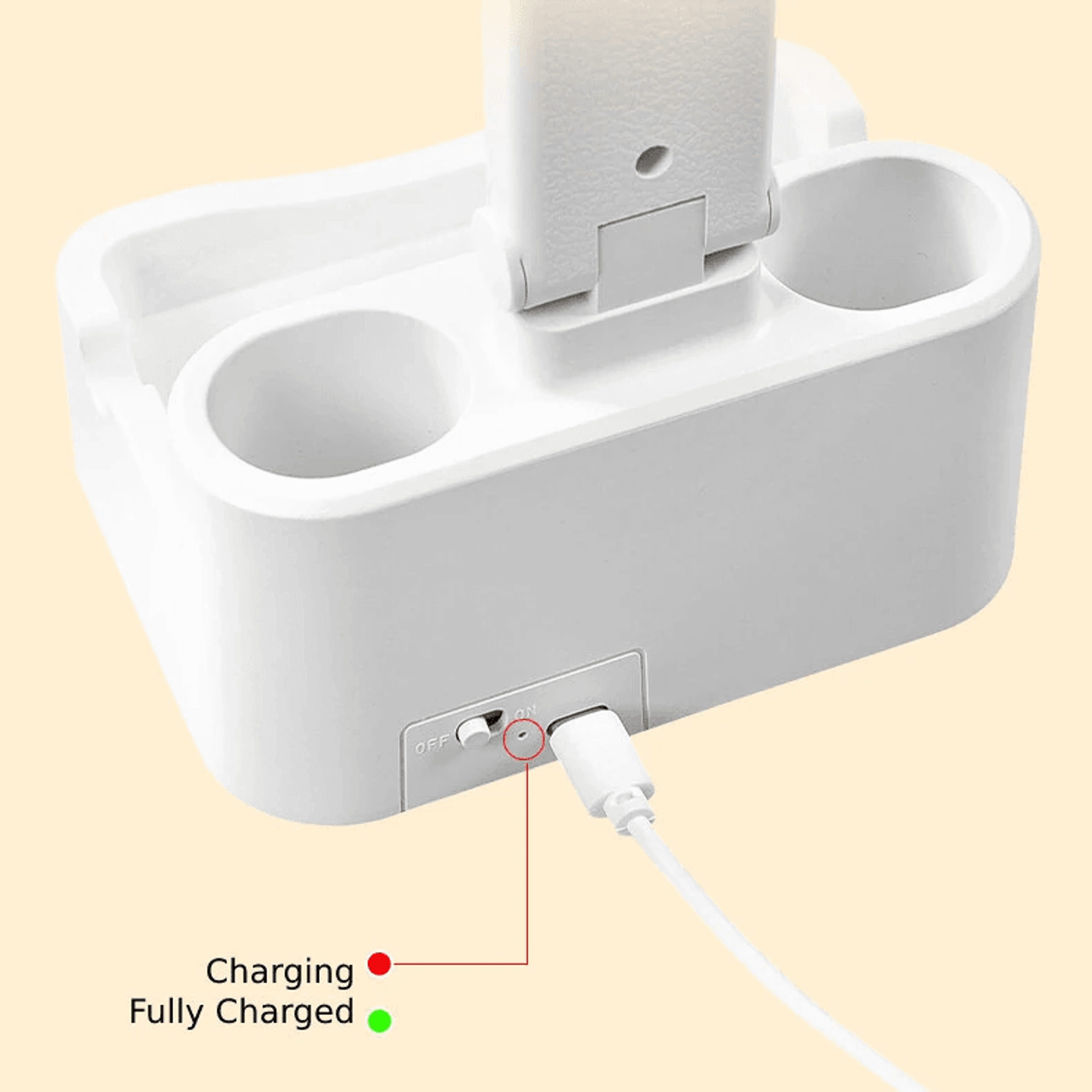 USB LED Desk Lamp With Color Temperatures Adjustable Brightness And Pen Holder 7