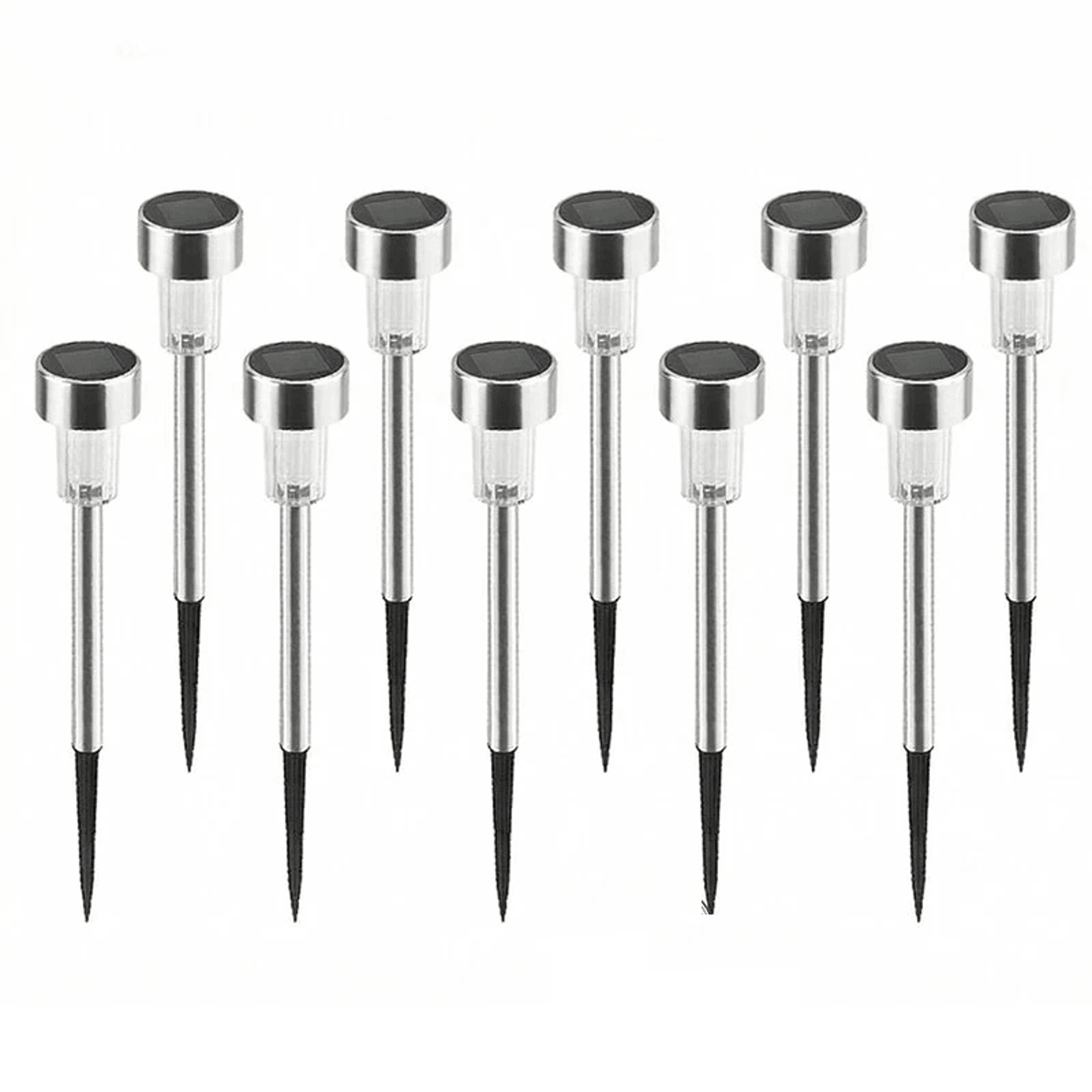 Solar Garden Path Lights Stainless Steel LED Outdoor Landscape Lights 0
