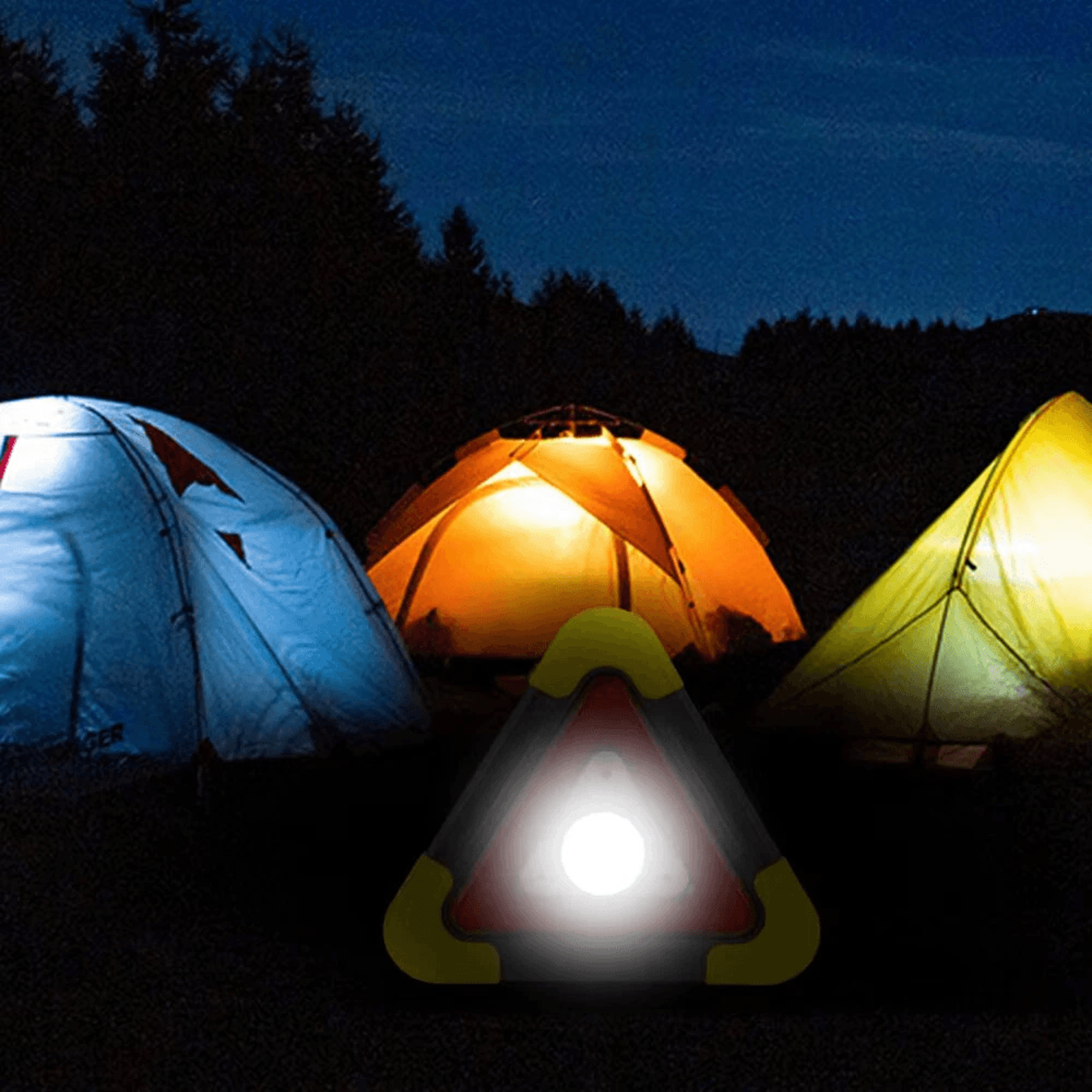 LED Triangle Warning Lamp With Light Modes And USB Rechargeable Power Bank 4