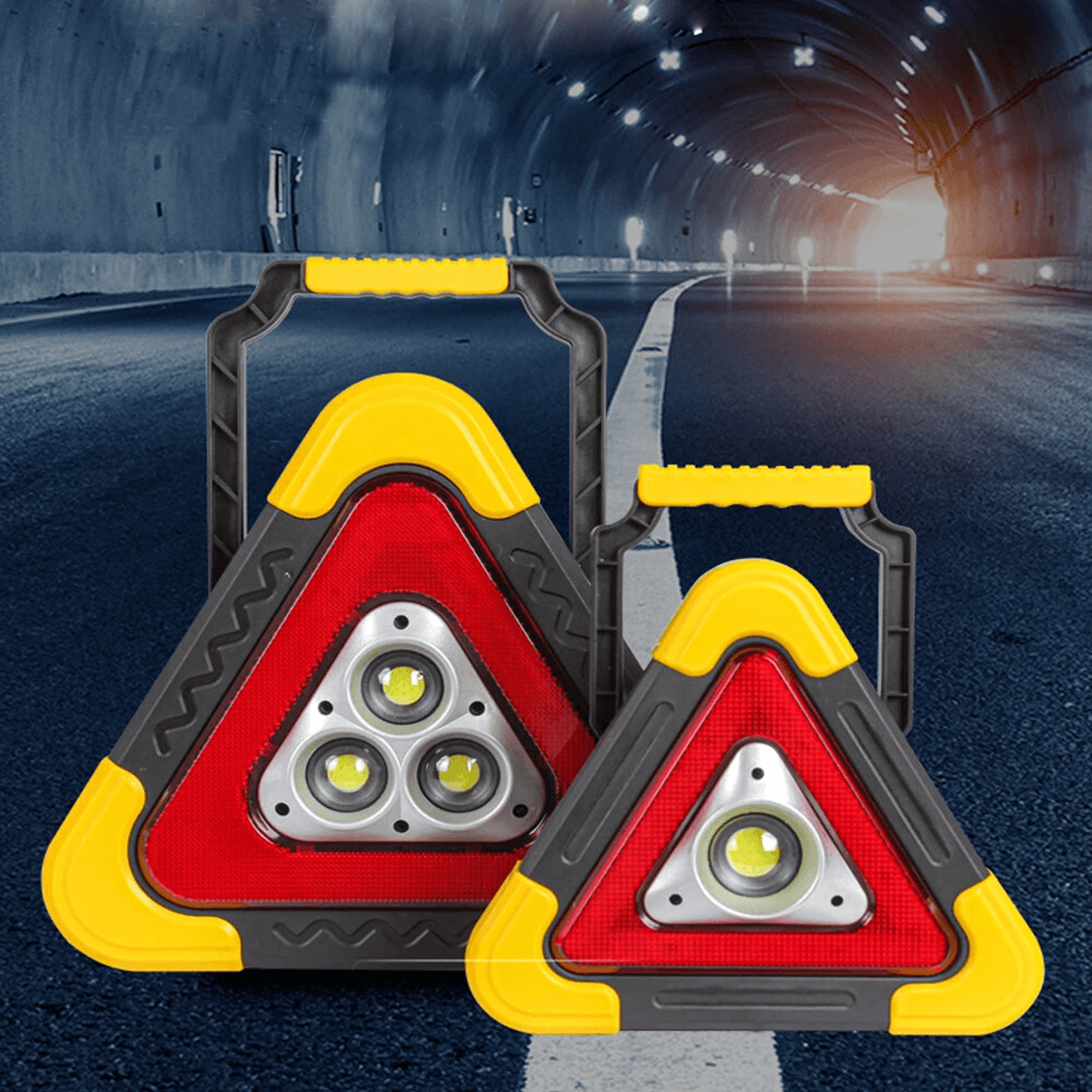 LED Triangle Warning Lamp With Light Modes And USB Rechargeable Power Bank 7