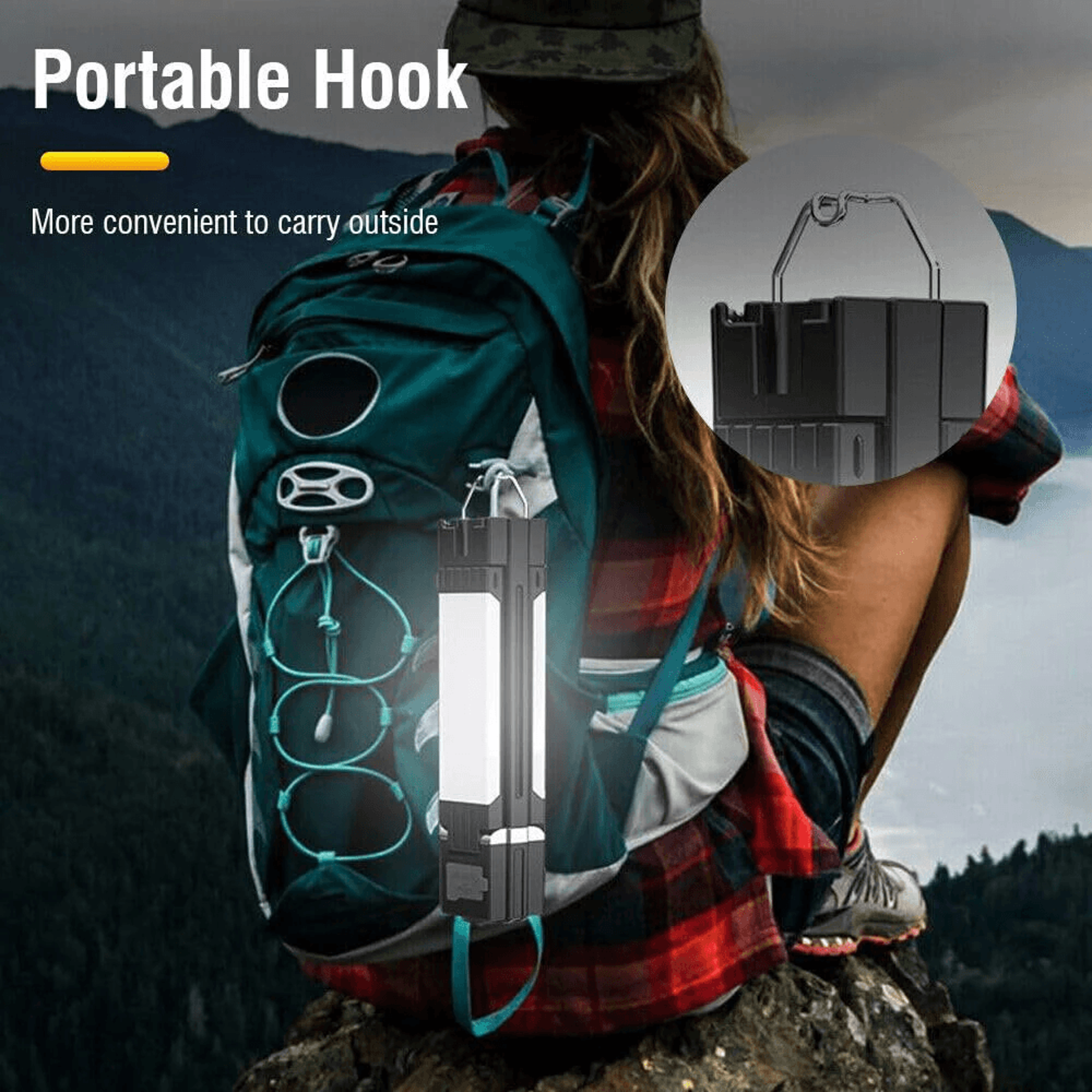 Portable Rechargeable LED Camping Lantern With Battery And Type C Charging 3