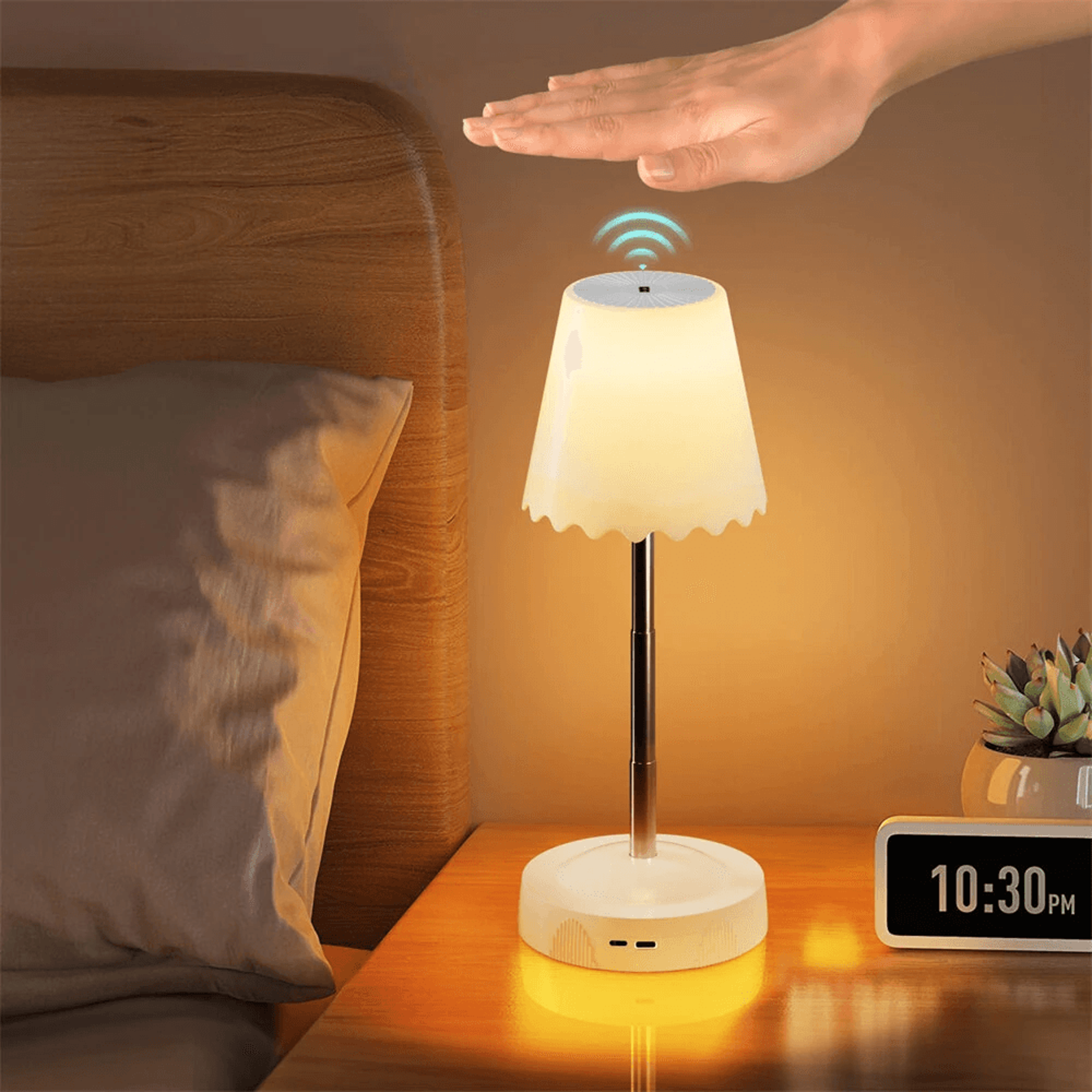 USB Gesture Control RGB LED Table Lamp With Adjustable Height And Color Changing Light 5