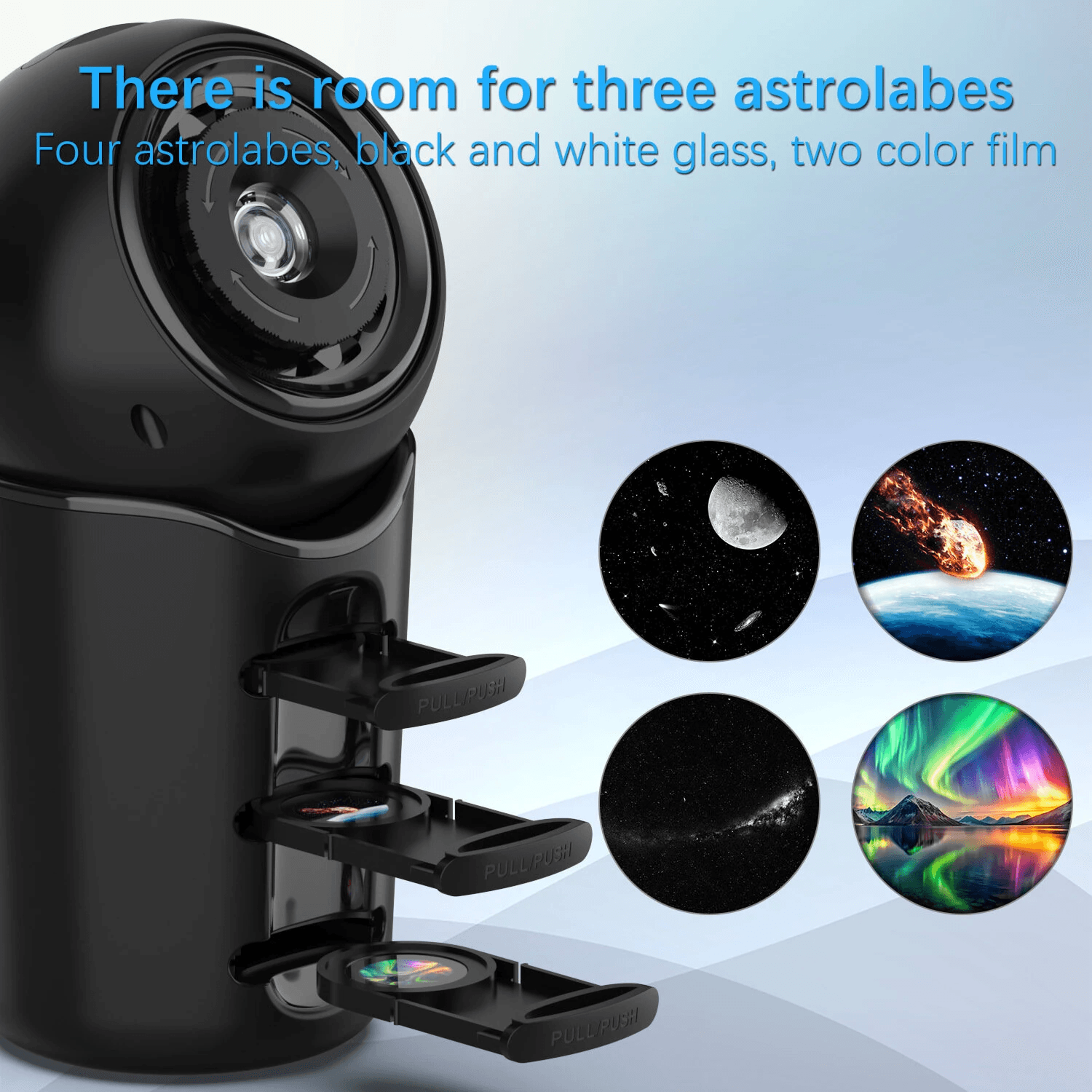 Portable Rechargeable Star Projector Lamp With Interchangeable Star Disks 1