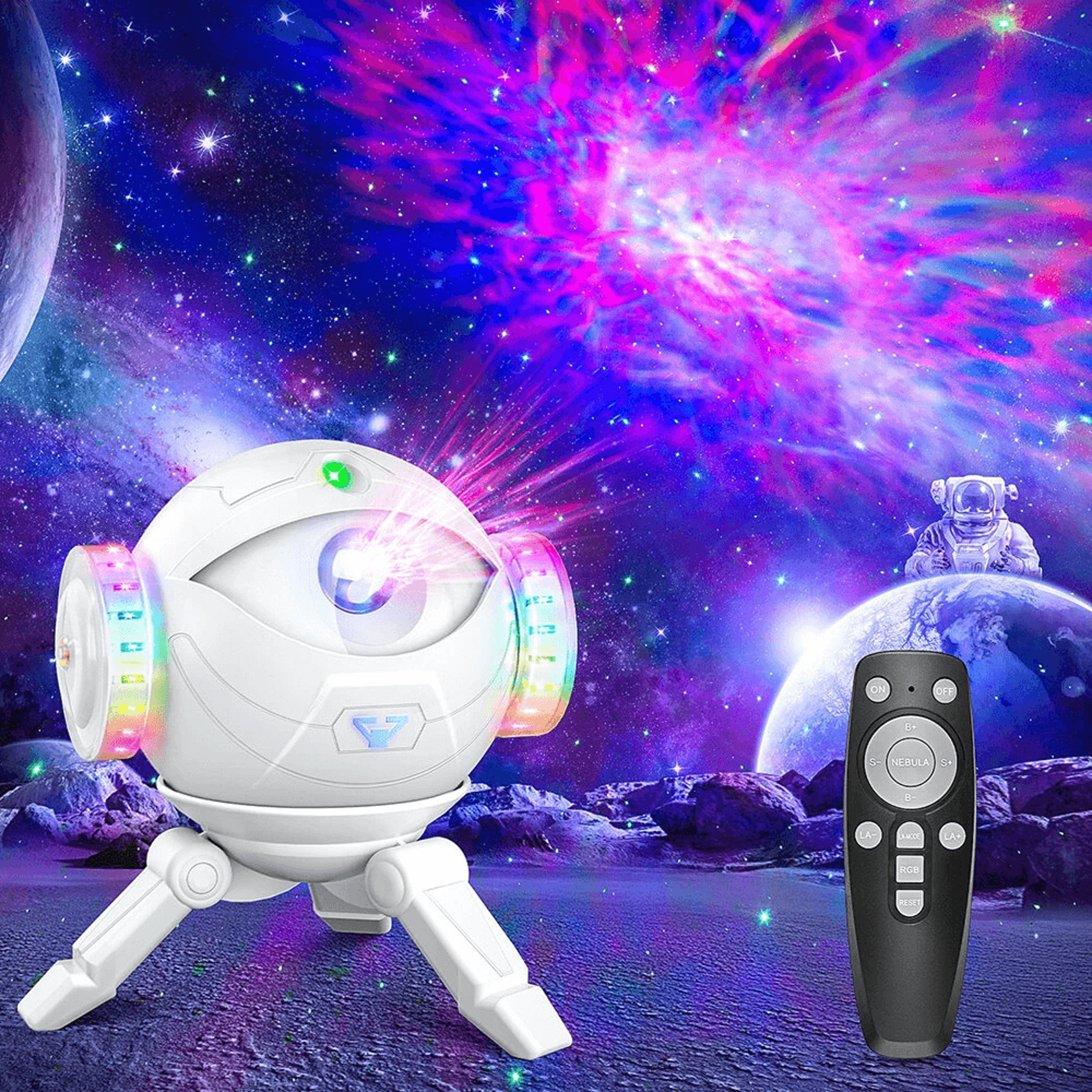 LED Astronaut Galaxy Projector Lamp With Remote Control And Nebula Effects 4