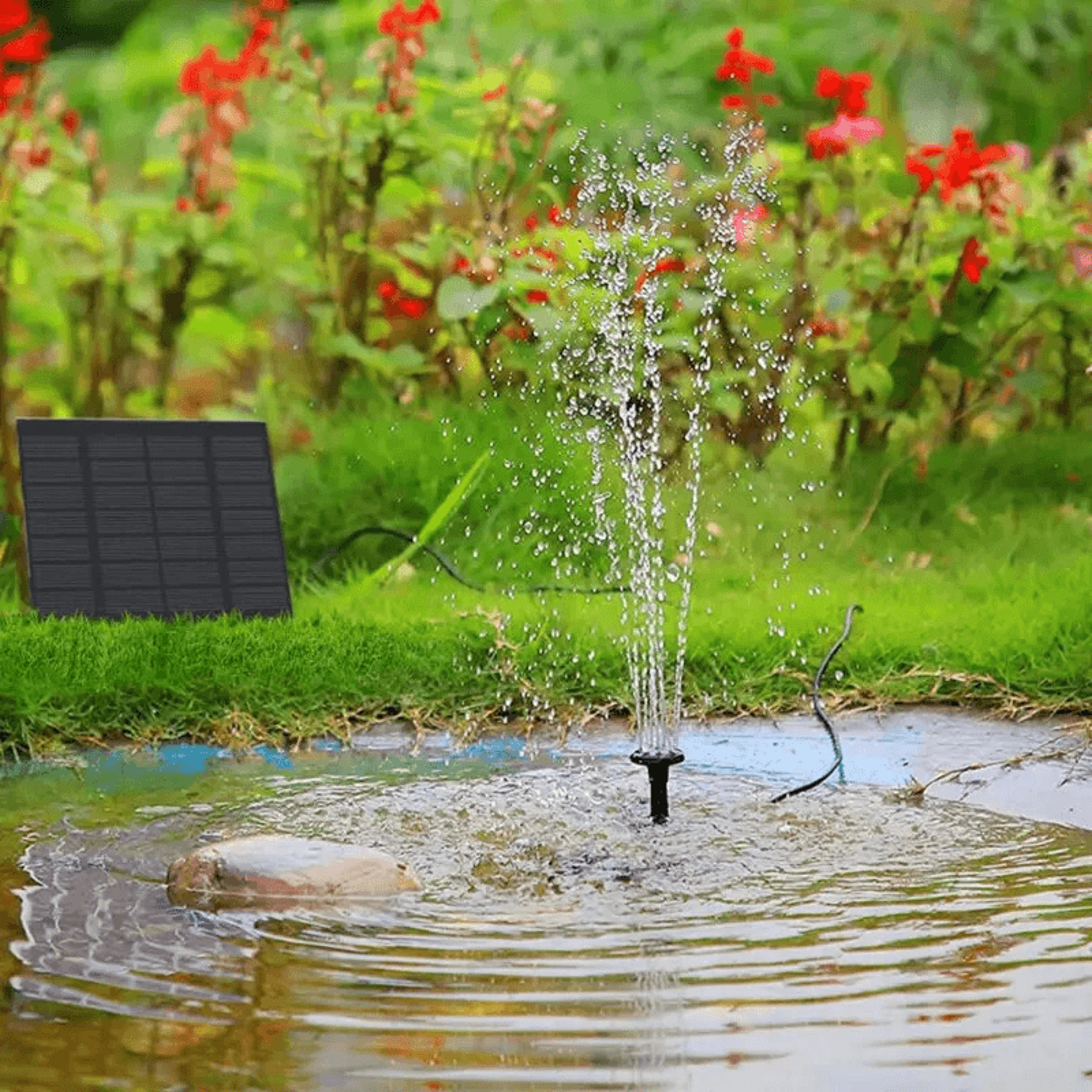 Solar Powered Water Pump Kit With Nozzle Attachments For Garden Fountain Pond Bird Bath And Waterfa 1