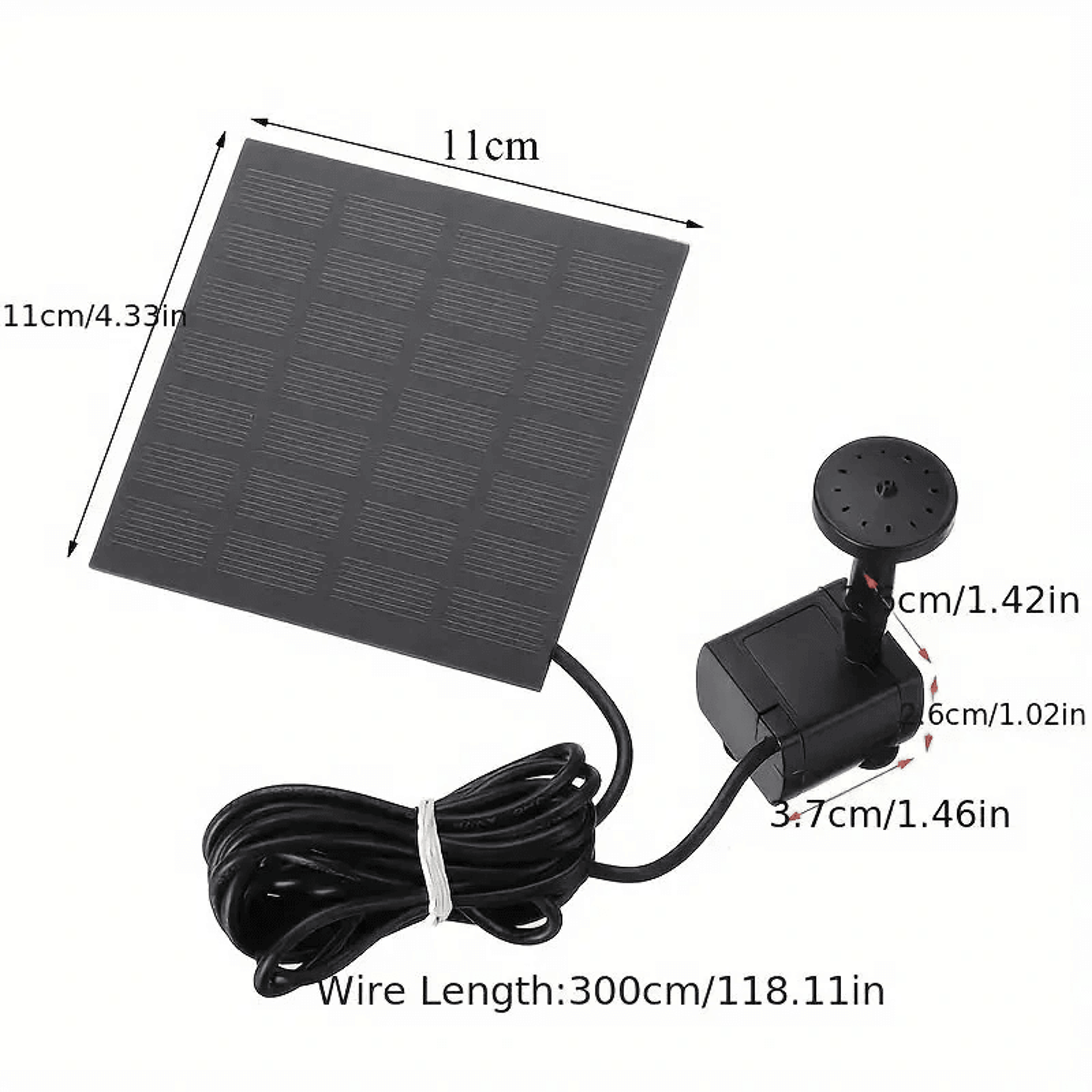 Solar Powered Water Pump Kit With Nozzle Attachments For Garden Fountain Pond Bird Bath And Waterfa 7