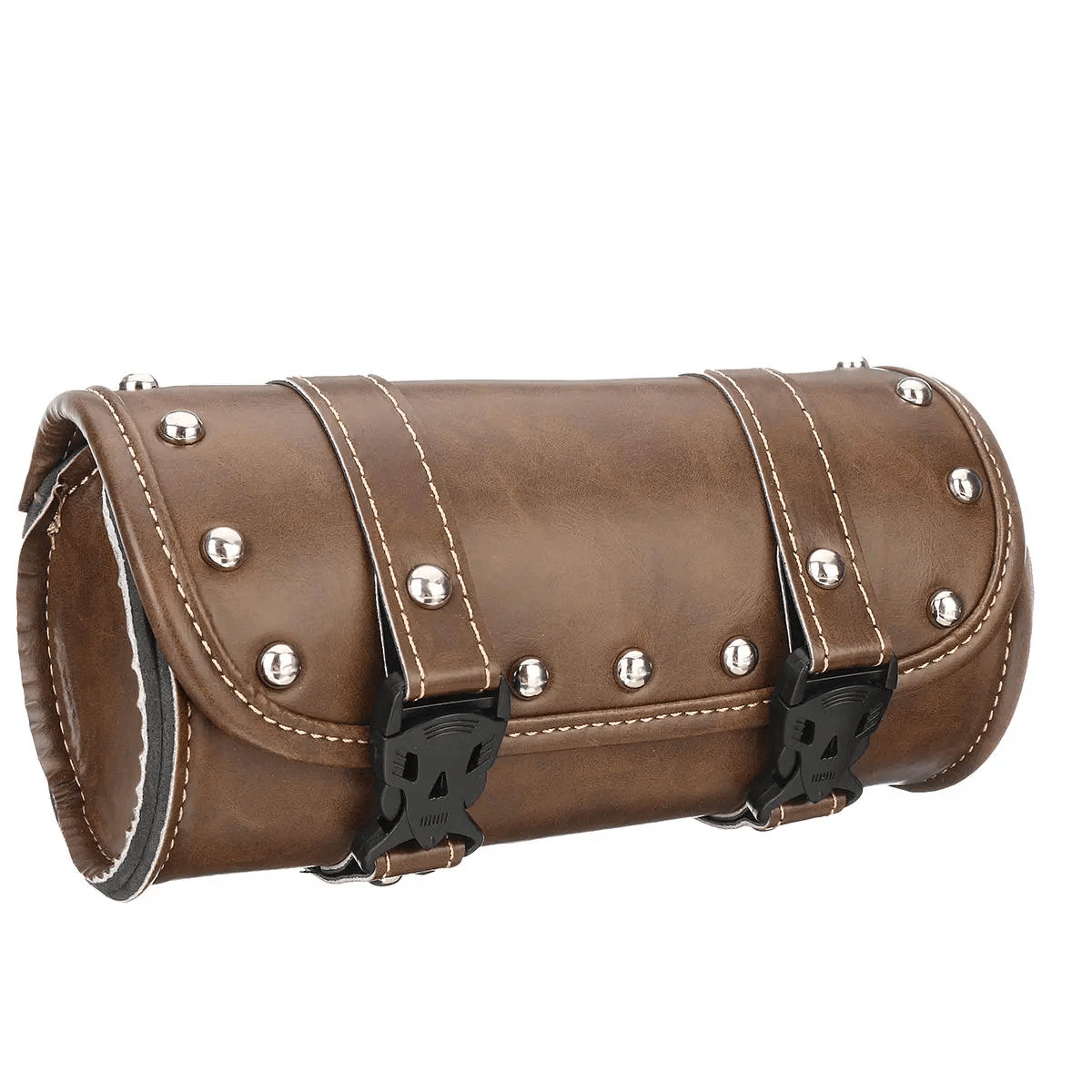 Leather Motorcycle Front Fork Tool Bag With Quick Release Buckle 7